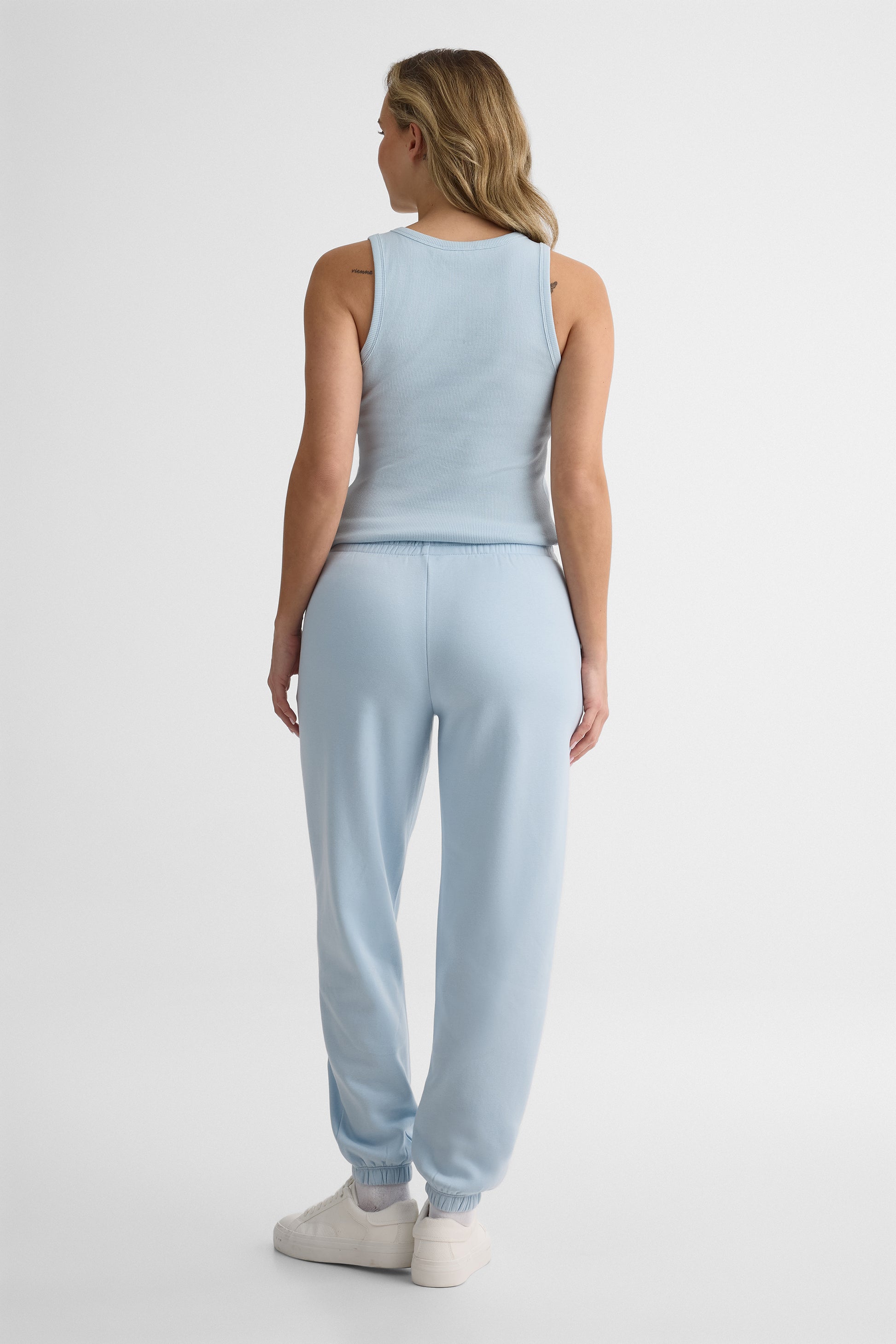 Pantalon slim fit en fleece - Femme && BLEU