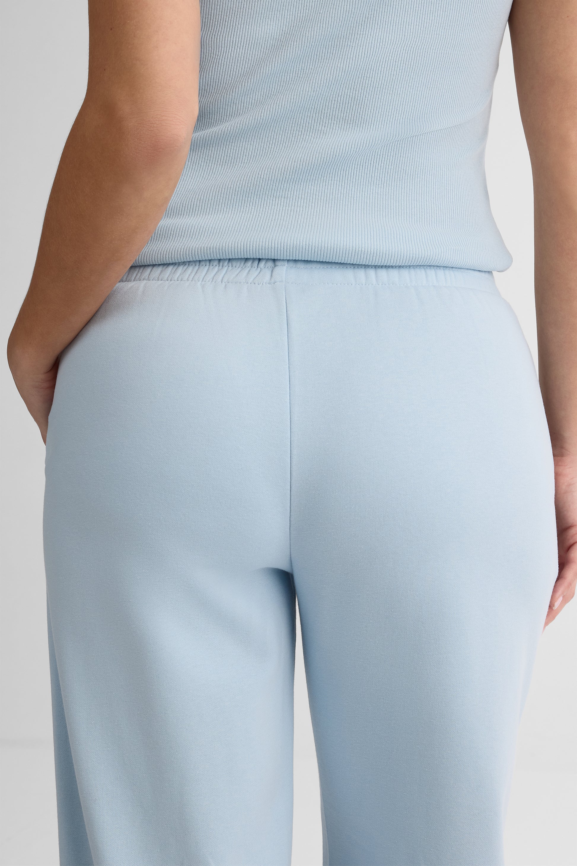 Pantalon slim fit en fleece - Femme && BLEU