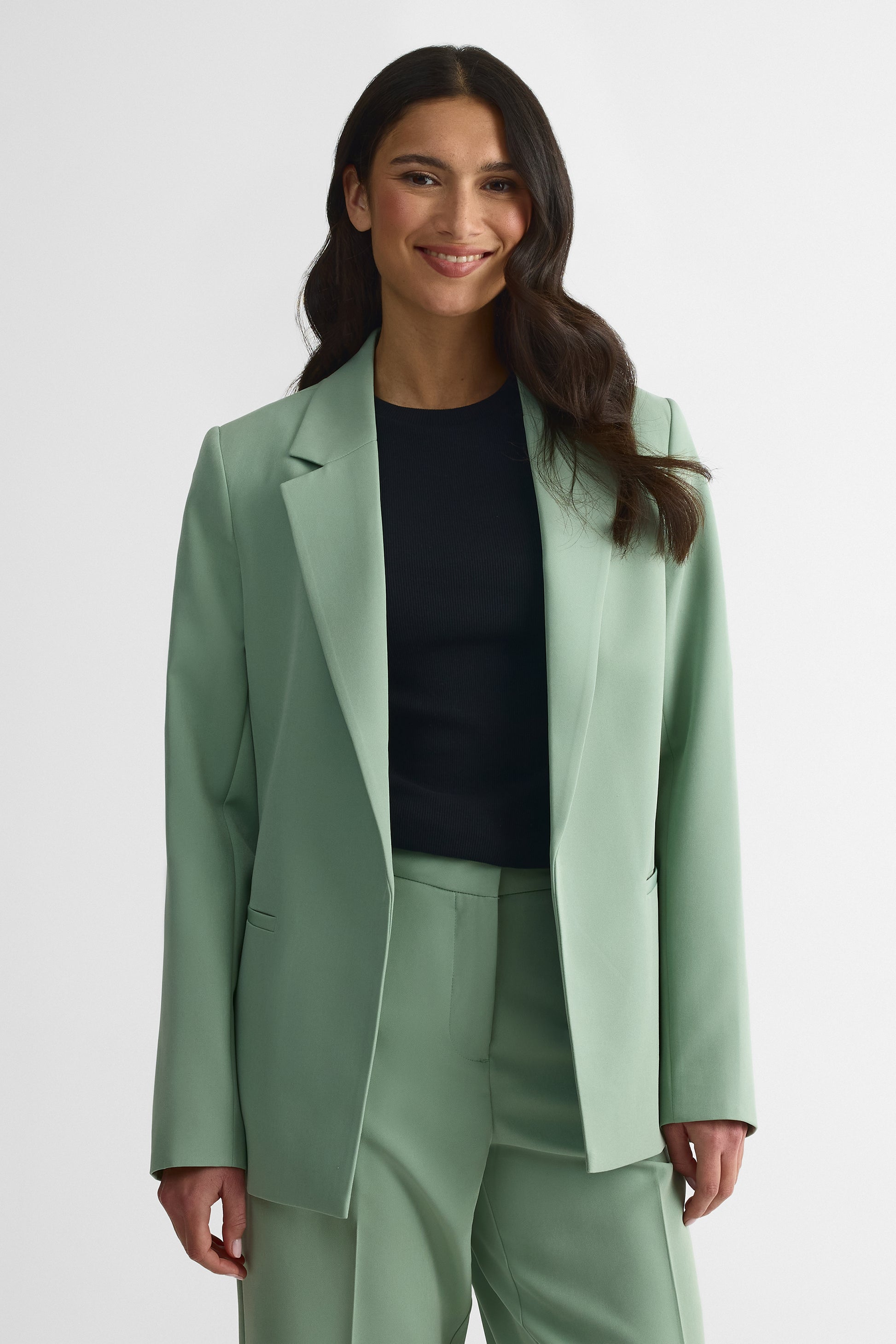 Veston long col tailleur – Femme && SARCELLE
