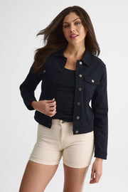 Veste M/longues texturée avec poches - Femme && NOIR