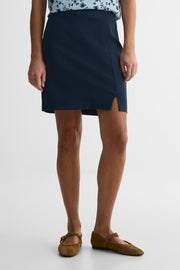 Jupe pull-on ajustée au-dessus du genou - Femme && MARIN