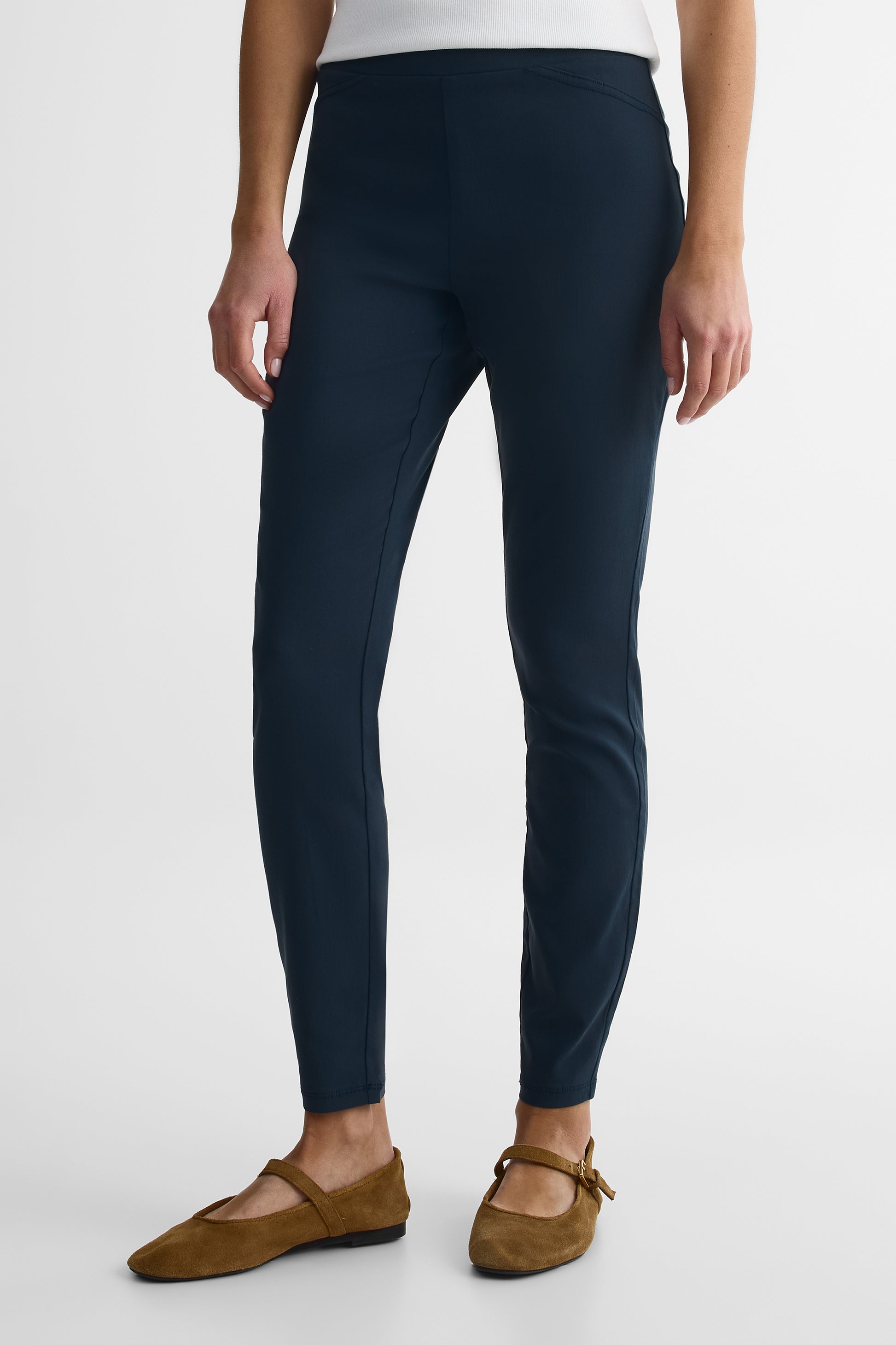 Pantalon skinny pull-on en twill - Femme && MARIN