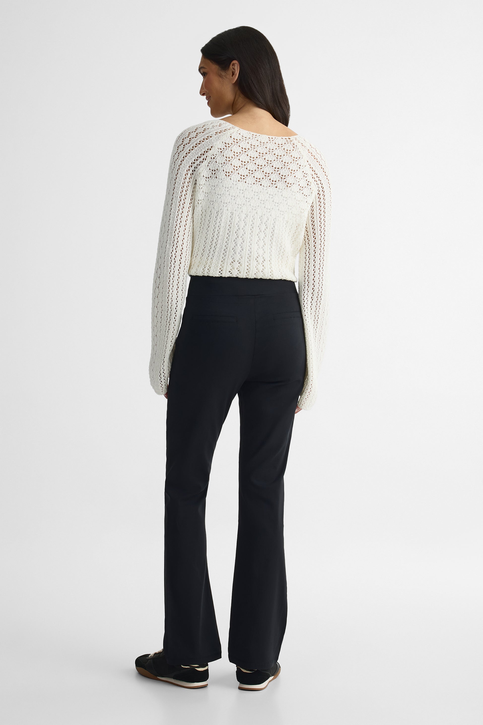 Pantalon bootcut pull-on en twill - Femme && NOIR