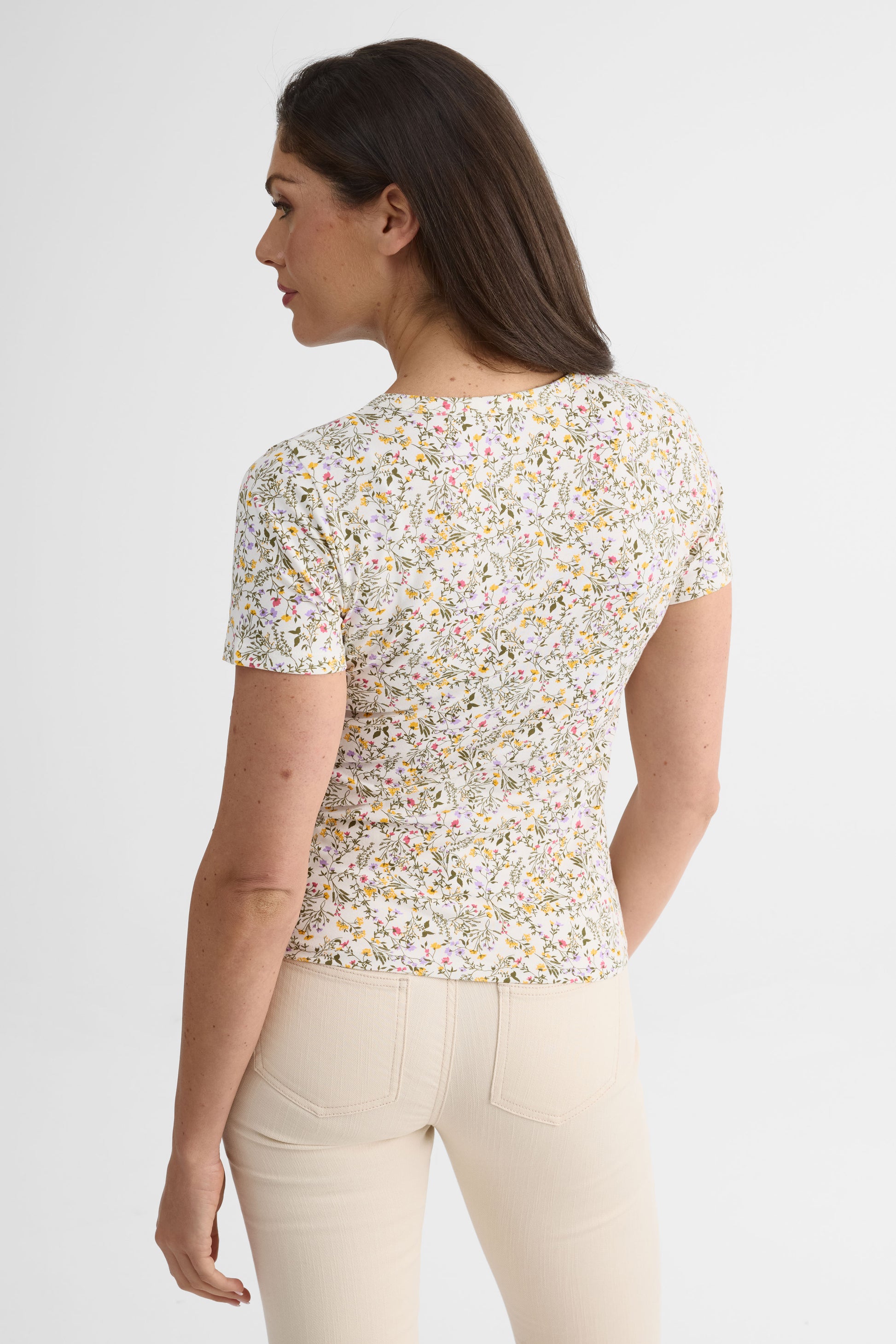 Femmes - T-Shirt && BLANC CASSÉ/MULTI