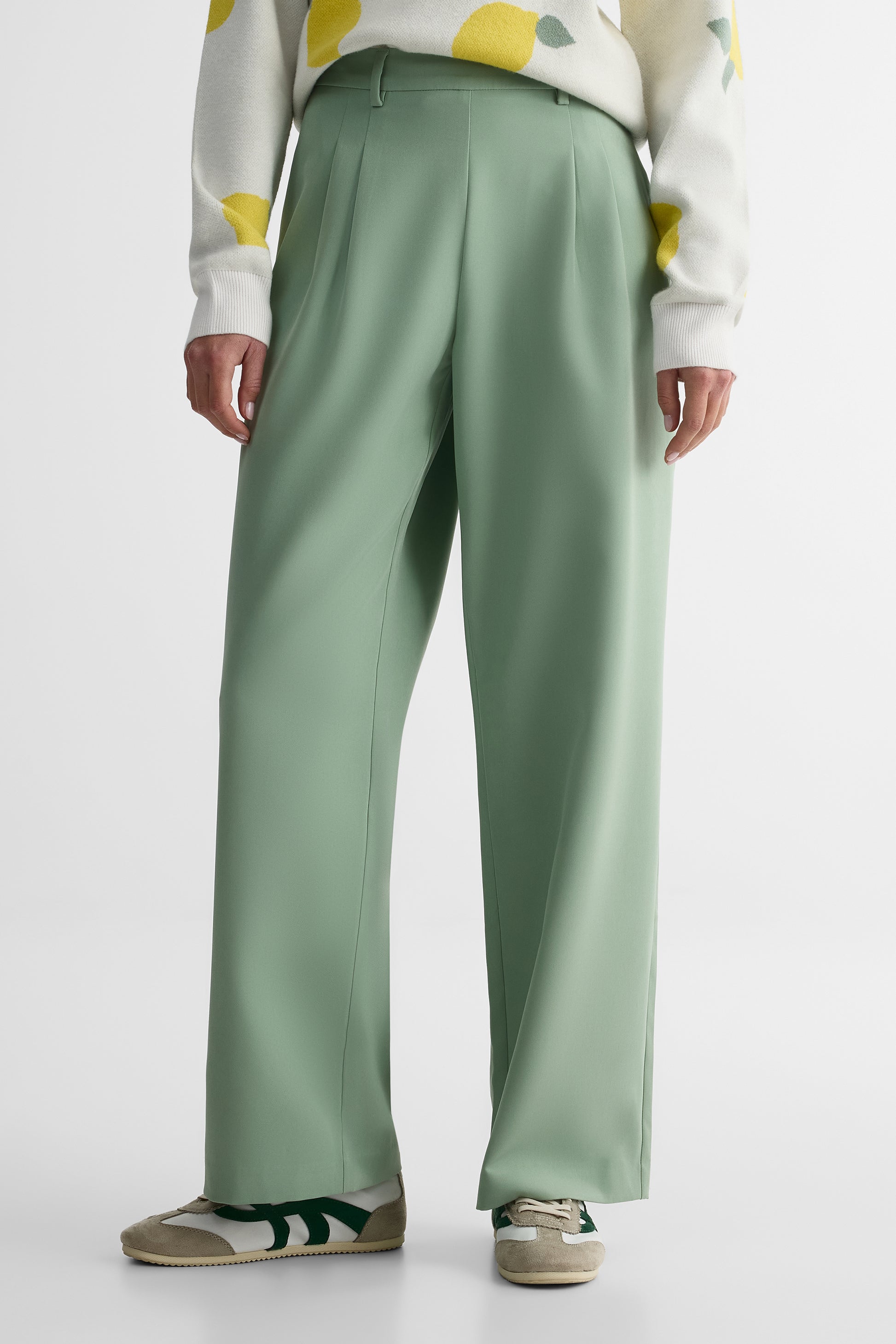 Pantalon pull-on élastique jambe large – Femme && SARCELLE