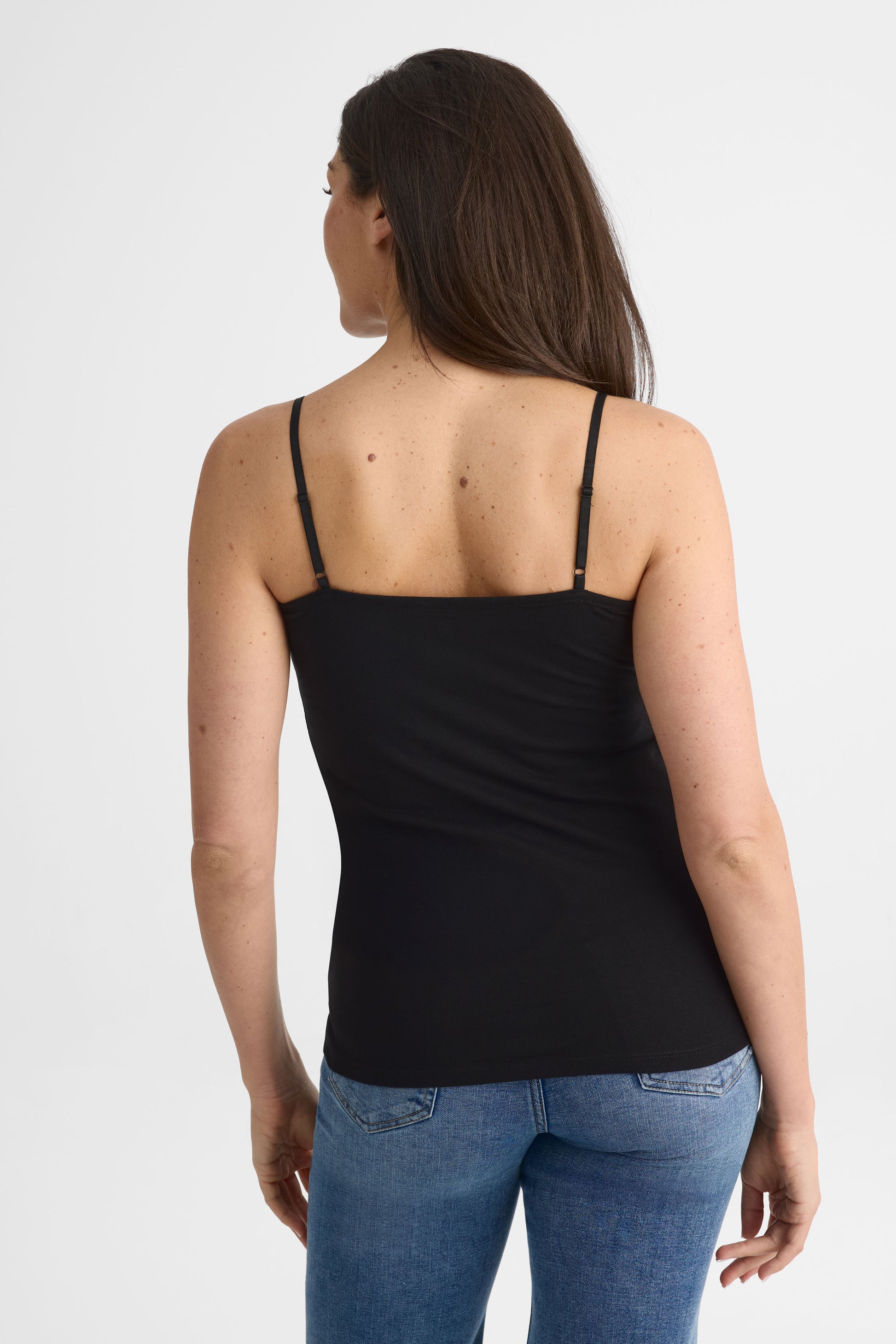 Camisole bretelles fines ajustables – Femme && NOIR