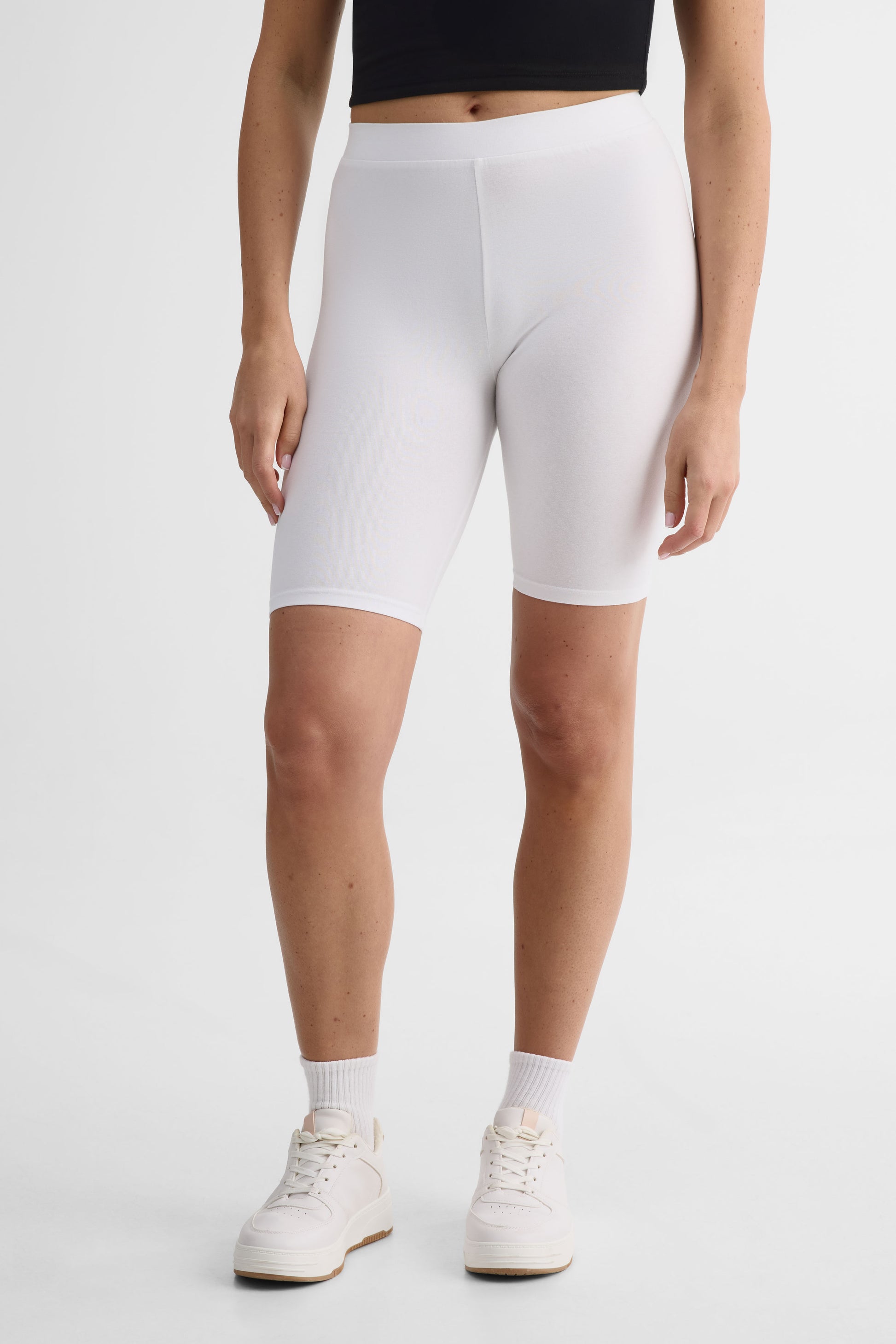Biker short en jersey extensible – Femme && BLANC