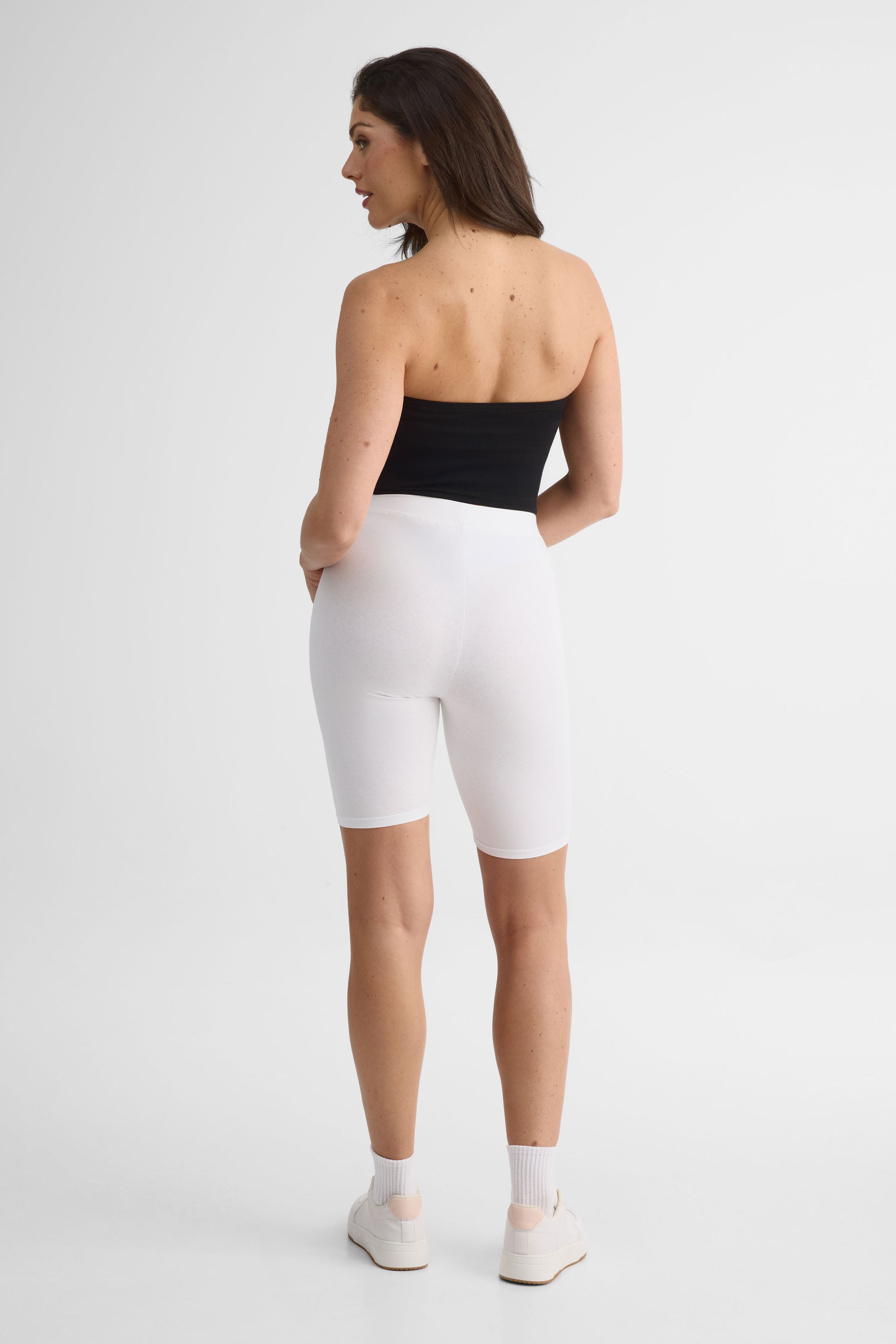 Biker short en jersey extensible – Femme && BLANC