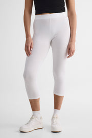 Legging capri en jersey stretch – Femme && BLANC