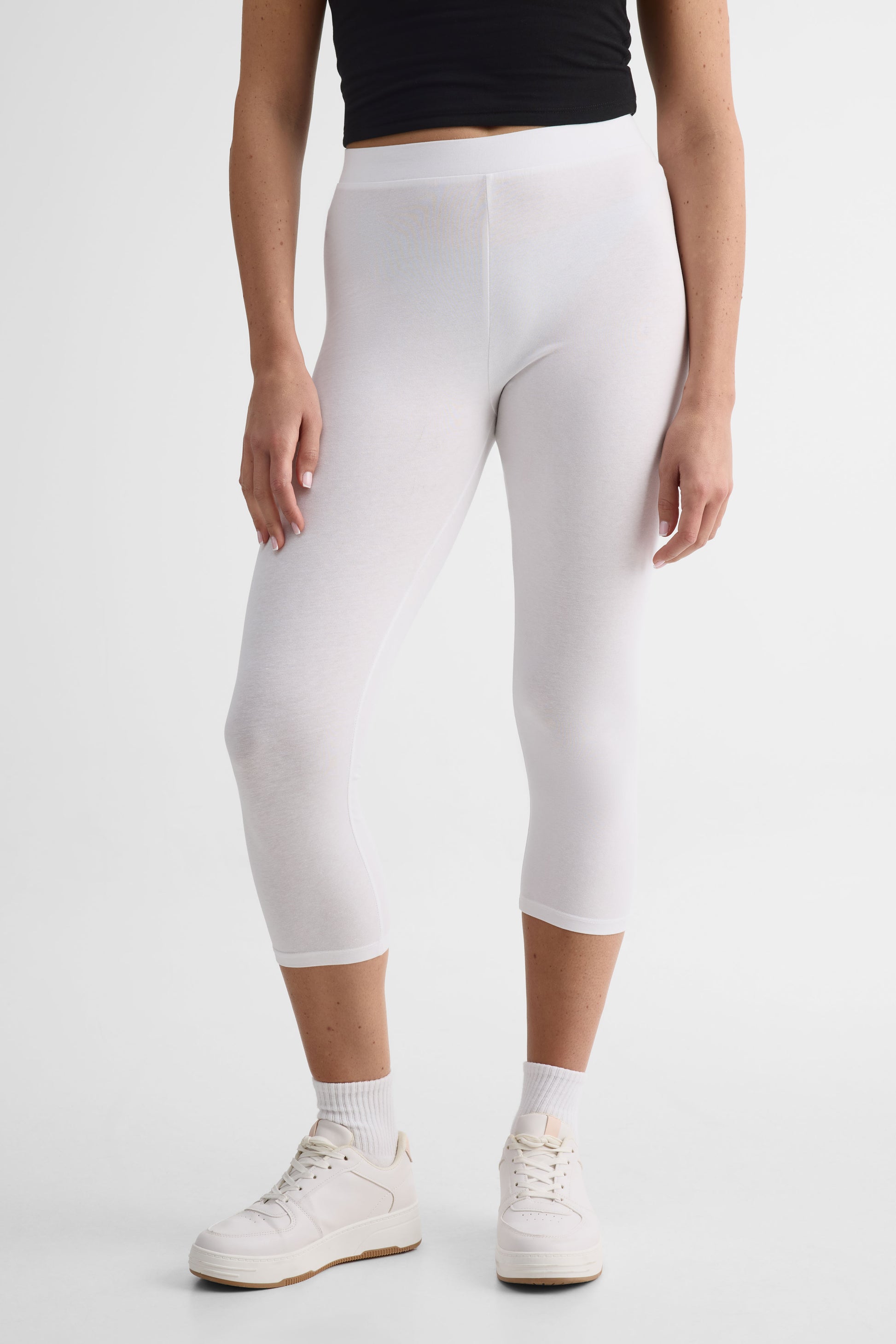 Legging capri en jersey stretch – Femme && BLANC