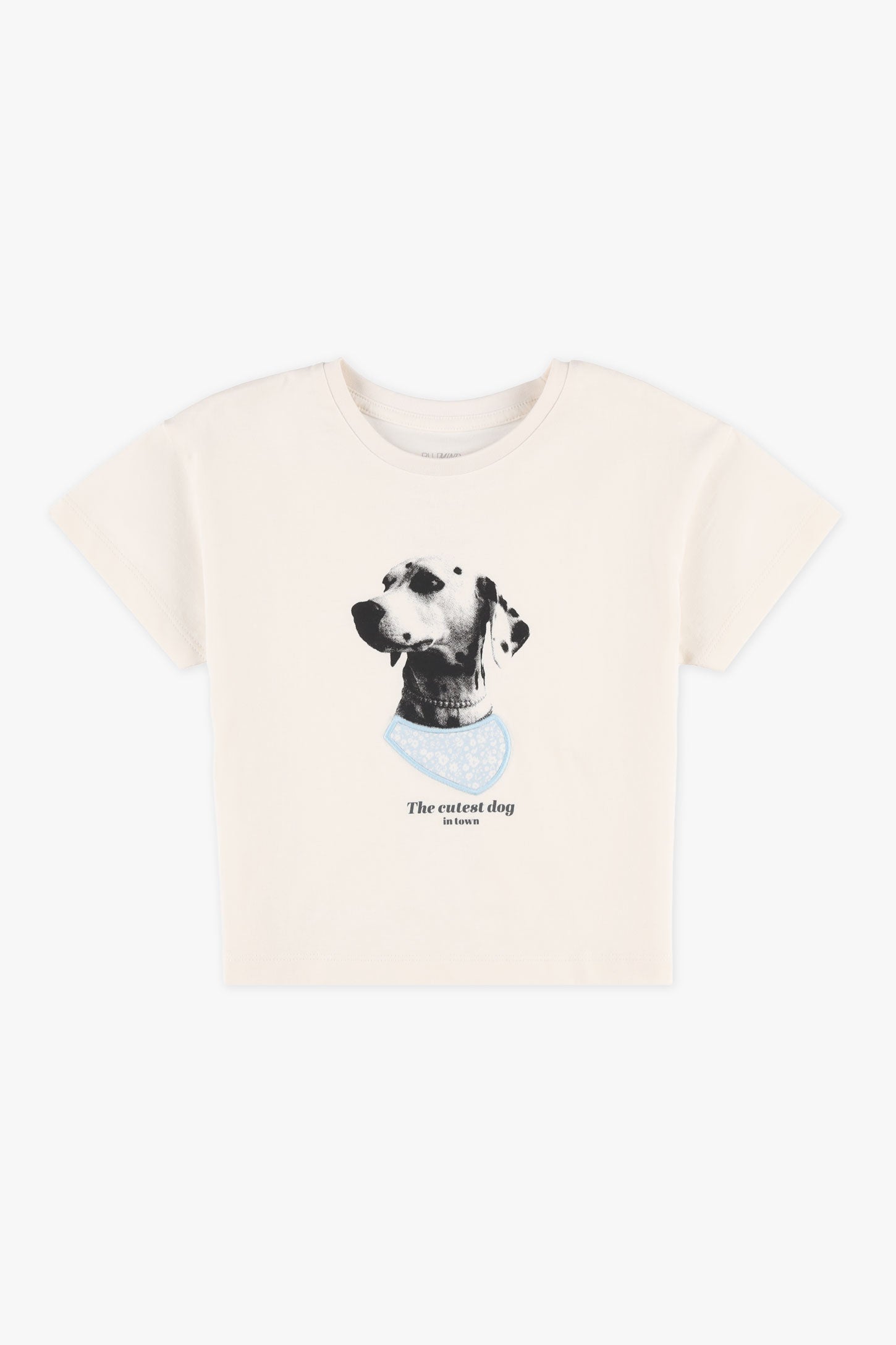 Chandail graphique manches courtes en jersey - Enfant fille && BEIGE