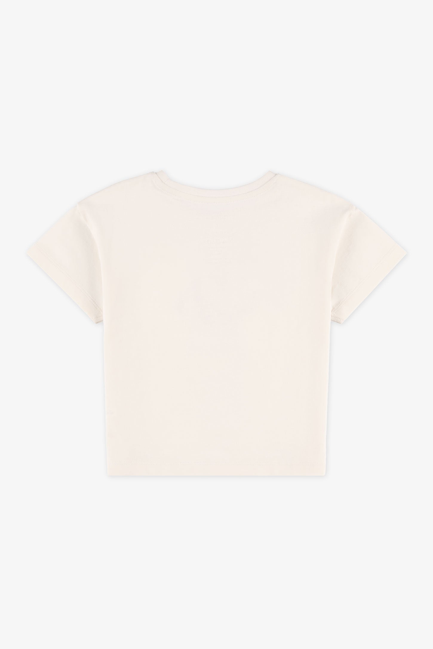Chandail graphique manches courtes en jersey - Enfant fille && BEIGE
