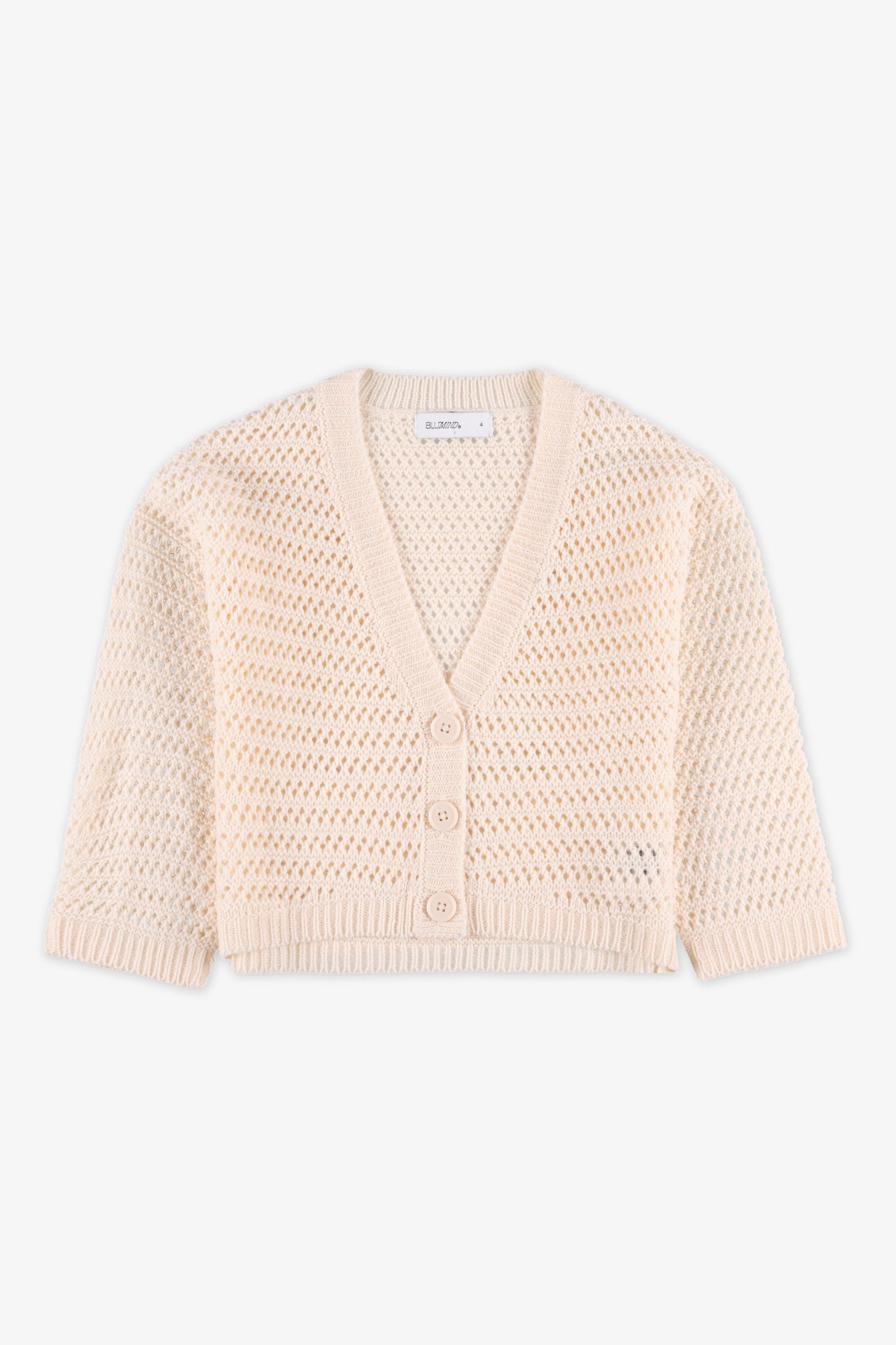 Veste tricot manches longues unie - Enfant fille && BEIGE