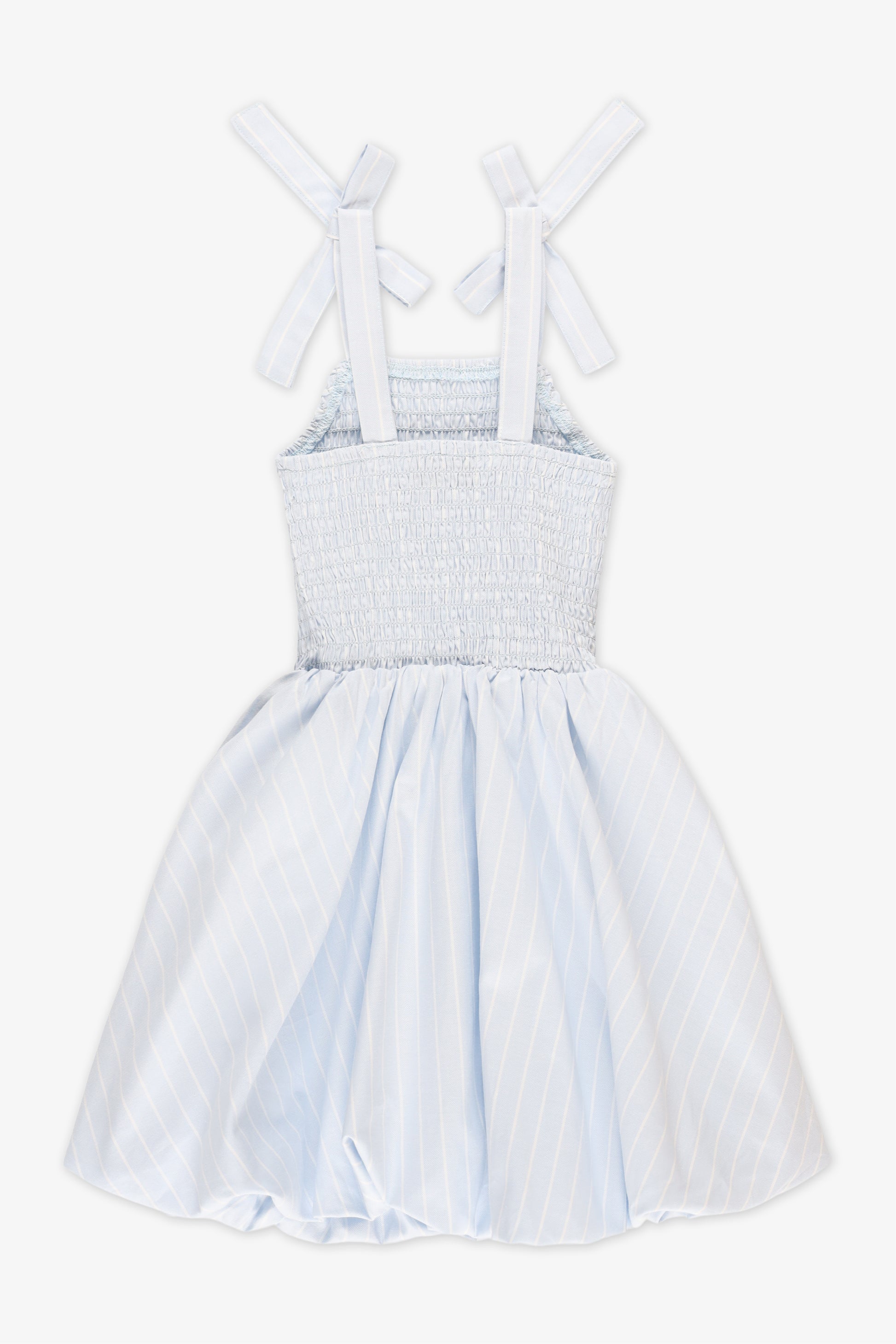 Robe plissée rayée sans manches - Enfant fille && BLEU