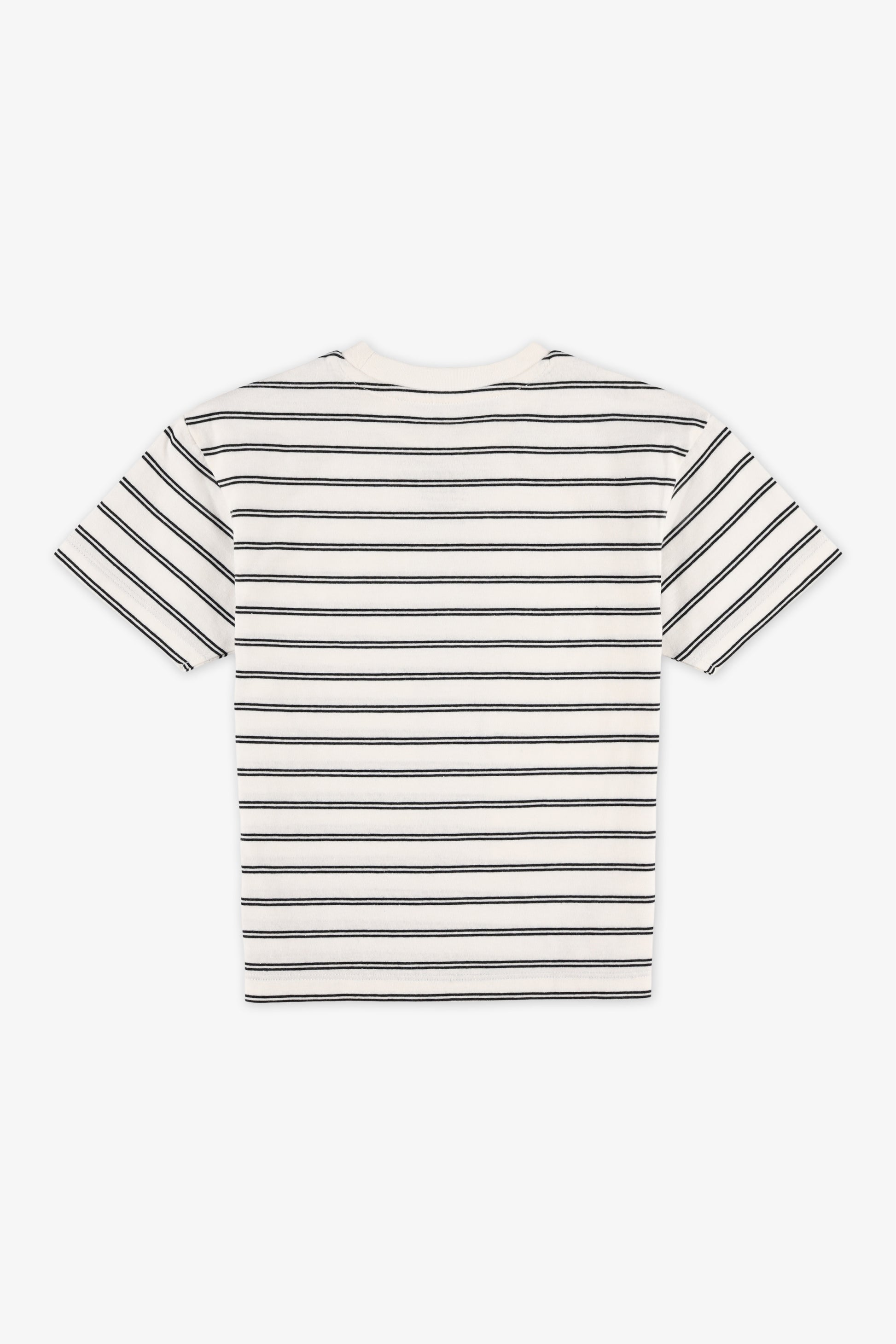 Chandail rayé à manches courtes – Enfant fille && BLANC MULTI