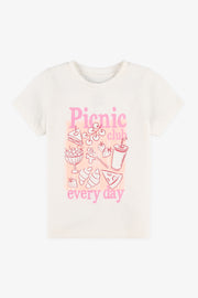 Chandail graphique manches courtes – Enfant fille 2/20$ && BLANC