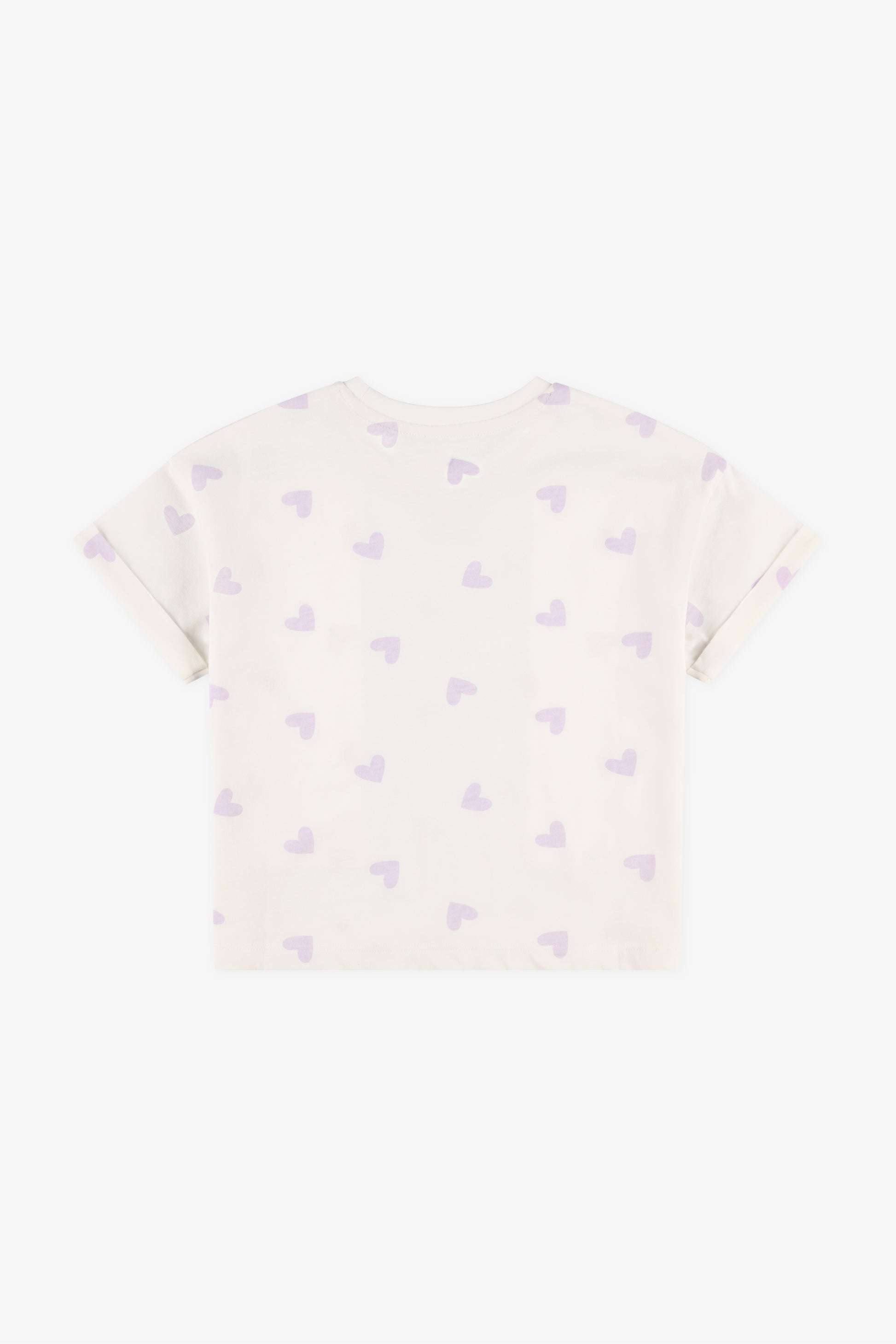 Chandail T-shirt imprimé manches courtes - Enfant fille 2/20 && BLANC MULTI