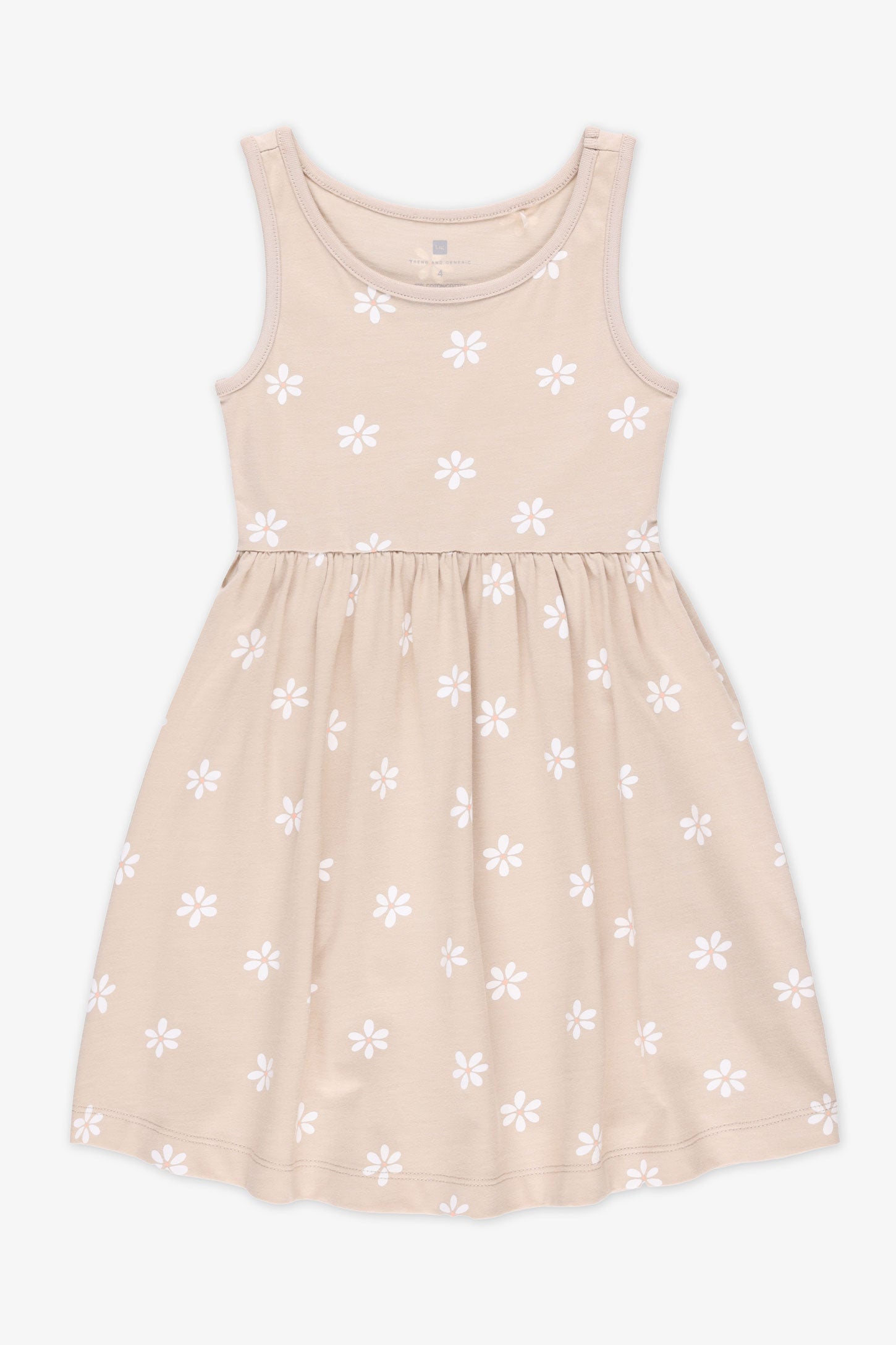 Robe sans manches imprimée – Enfant fille && TAUPE