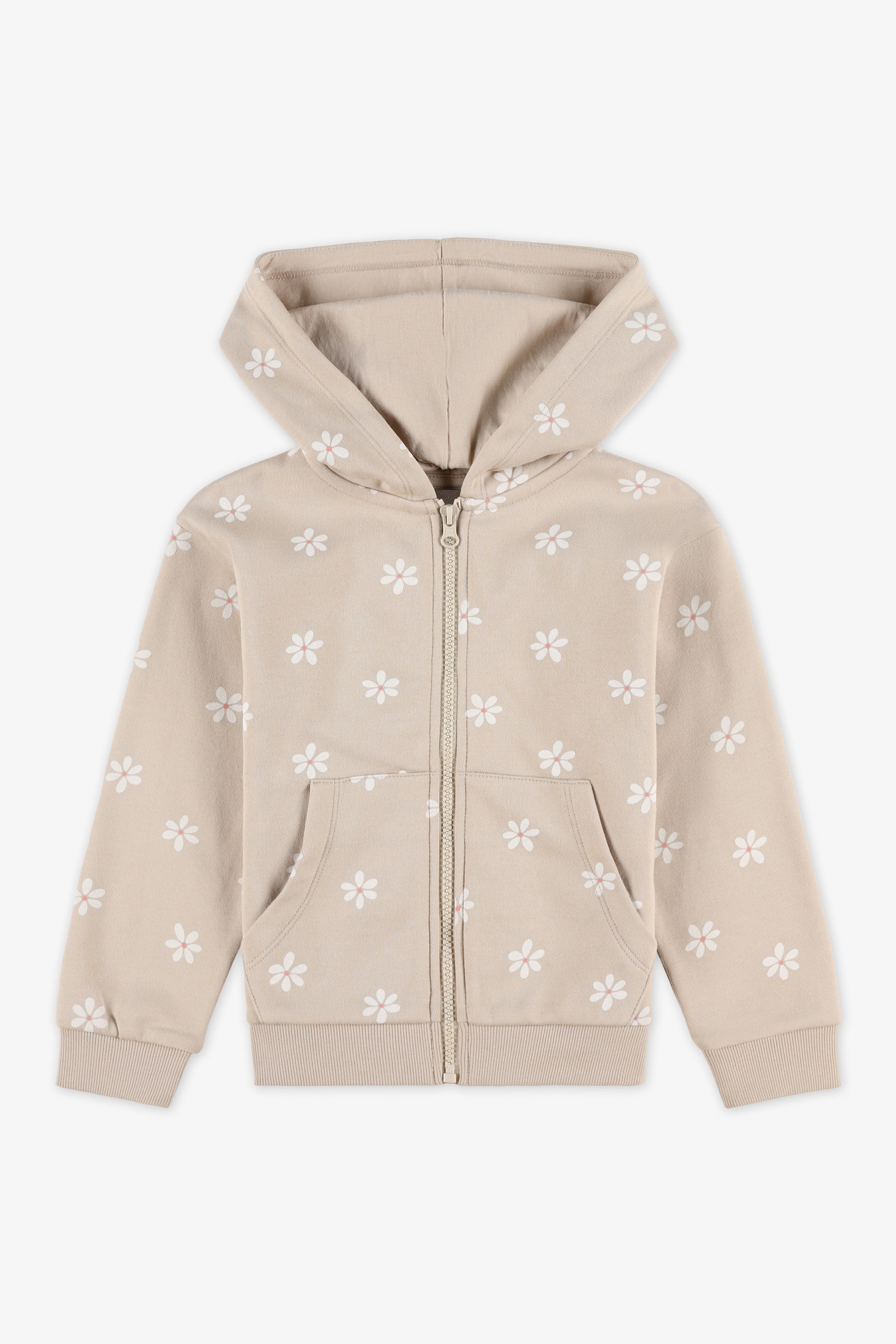 Veste ouatée à capuchon – Enfant fille && TAUPE
