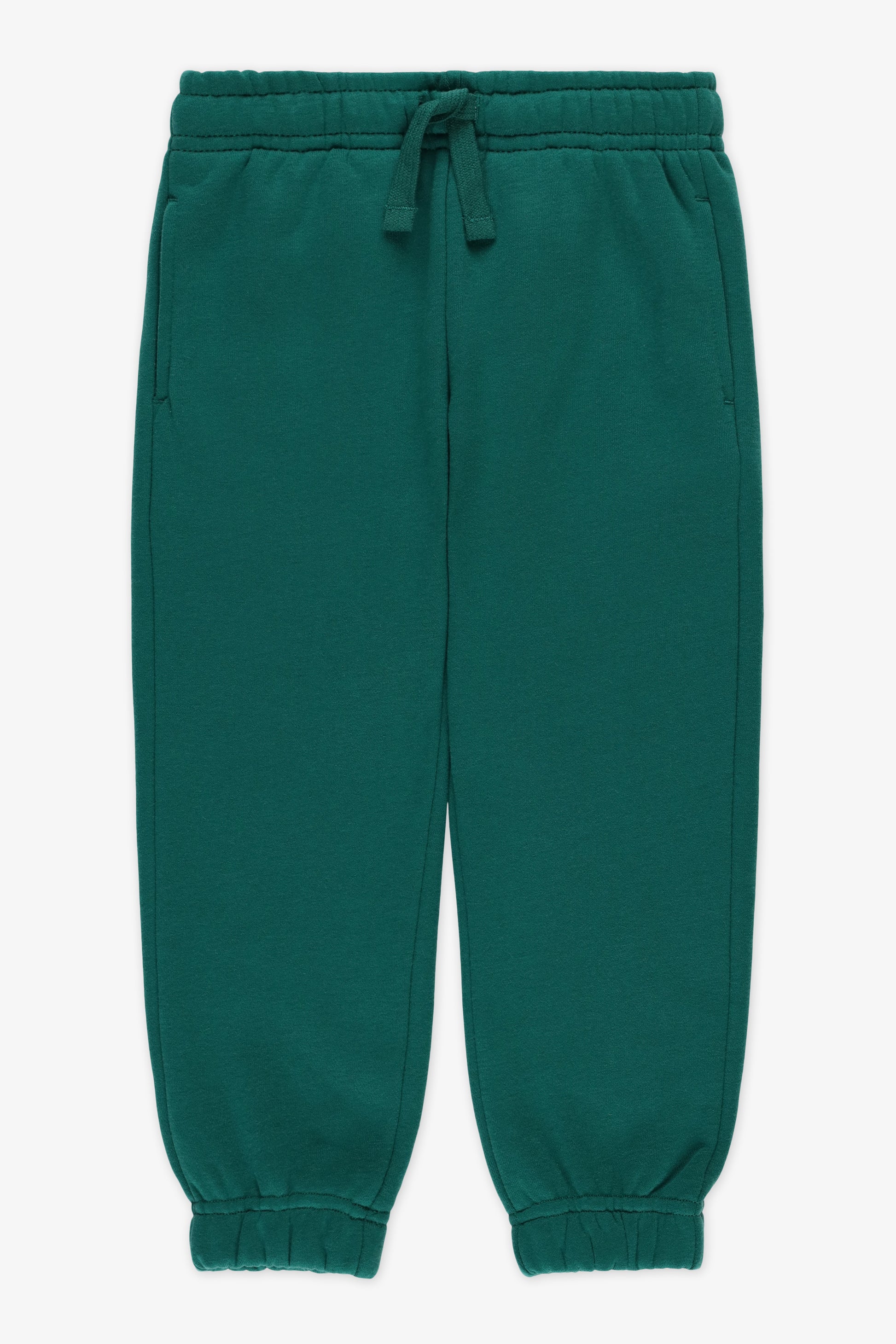 Pantalon ouaté uni avec cordon - Enfant fille && VERT