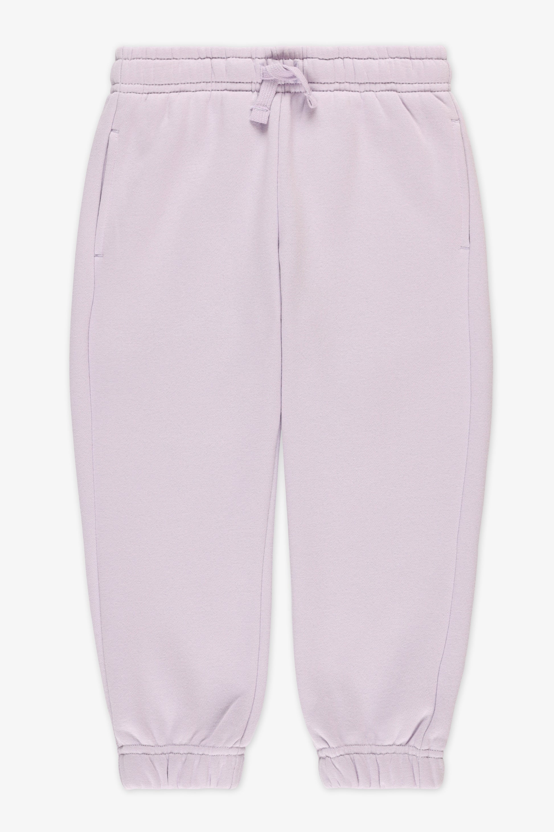 Pantalon ouaté uni avec cordon - Enfant fille && MAUVE