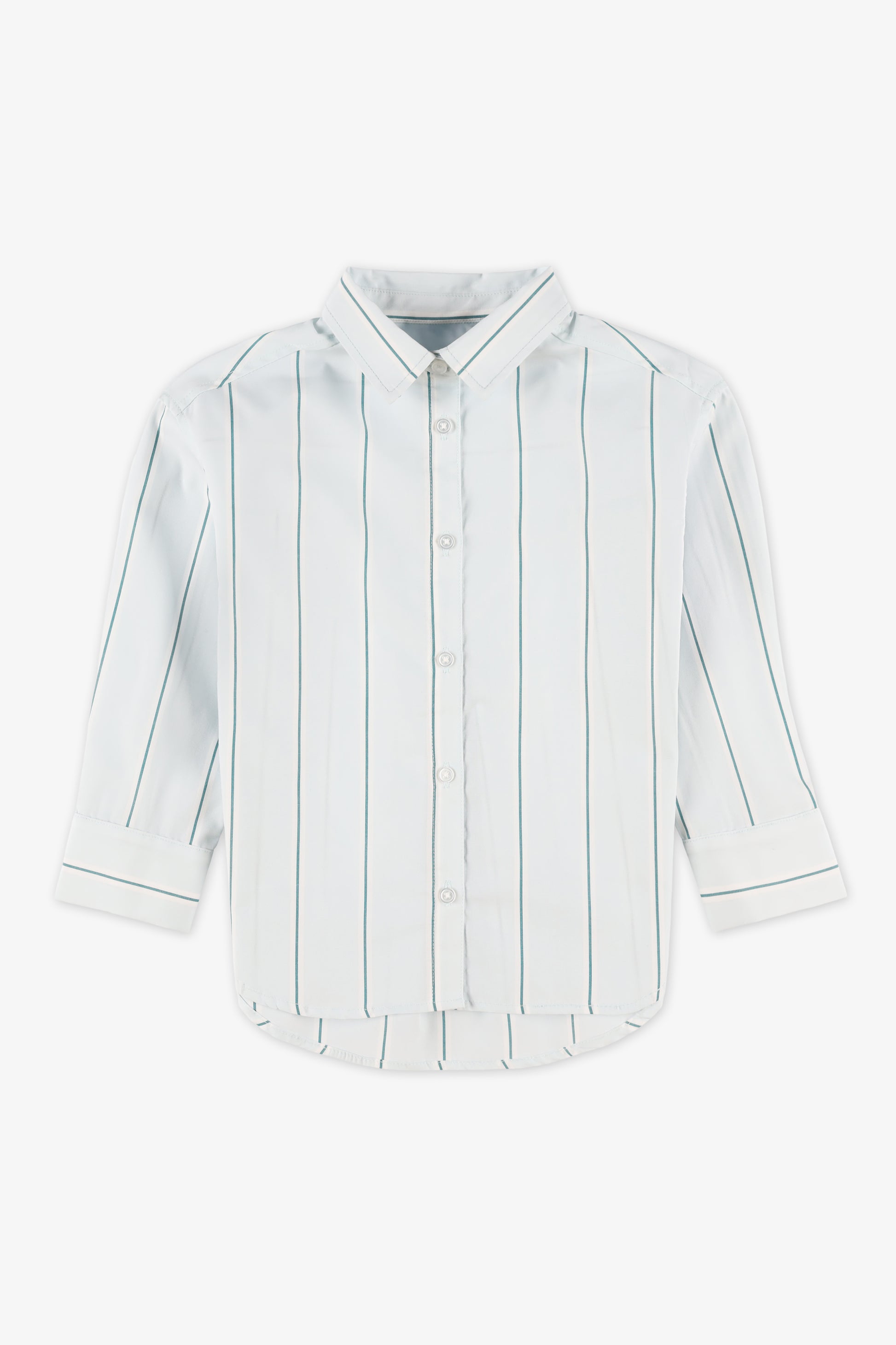 Chemisier rayé manches longues – Enfant fille && BLEU MULTI