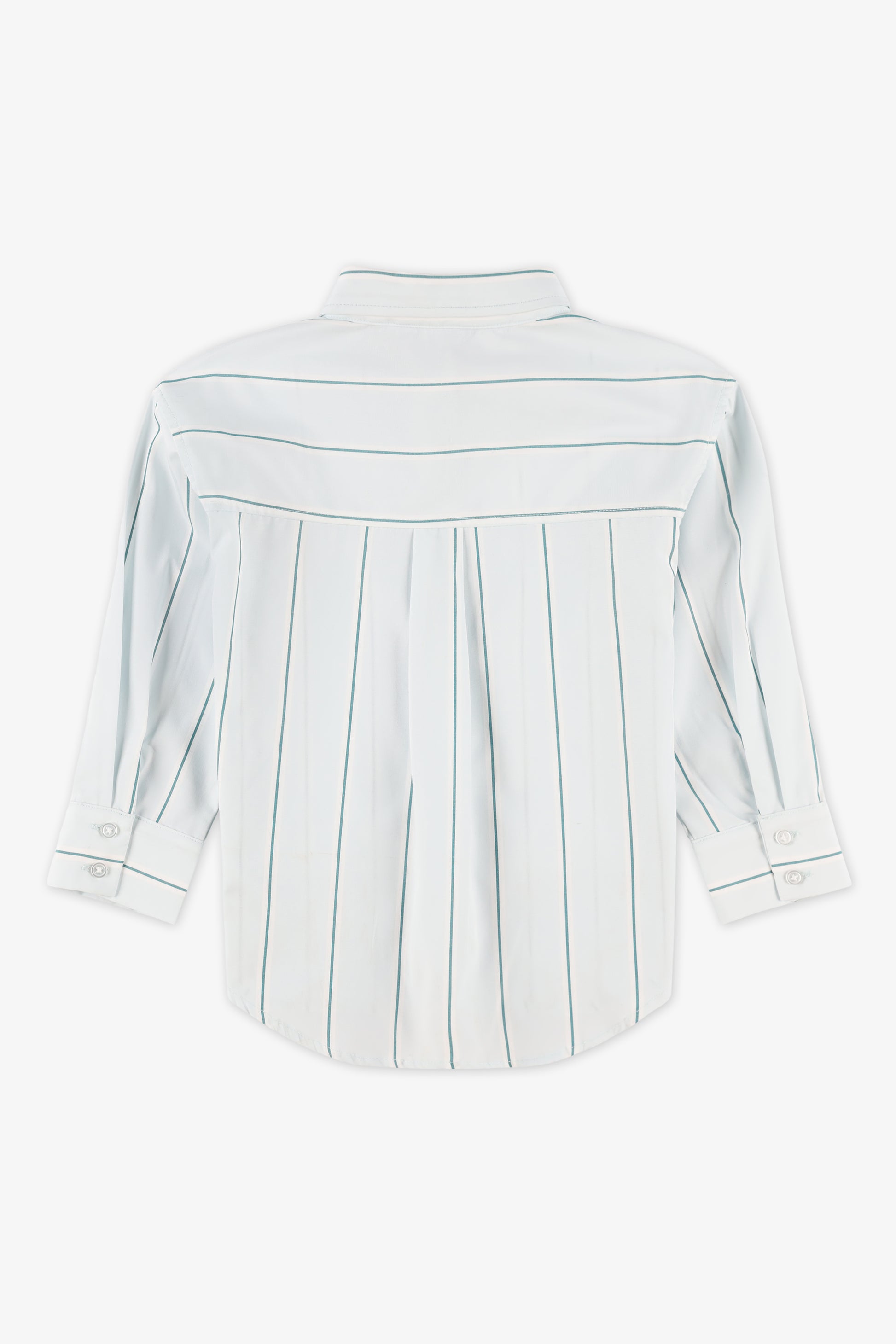 Chemisier rayé manches longues – Enfant fille && BLEU MULTI