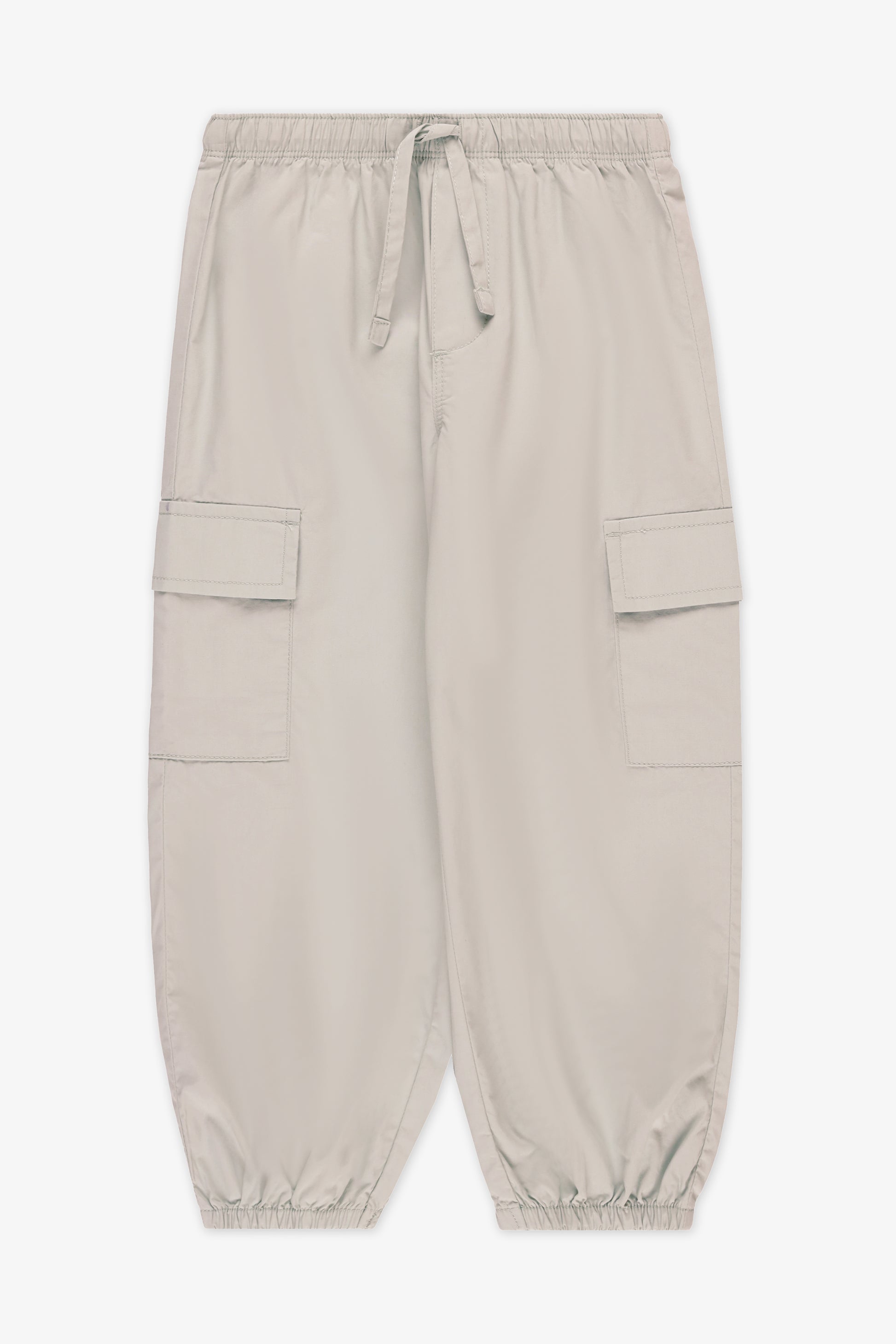 Pantalon jogger uni avec poches - Enfant fille && BEIGE