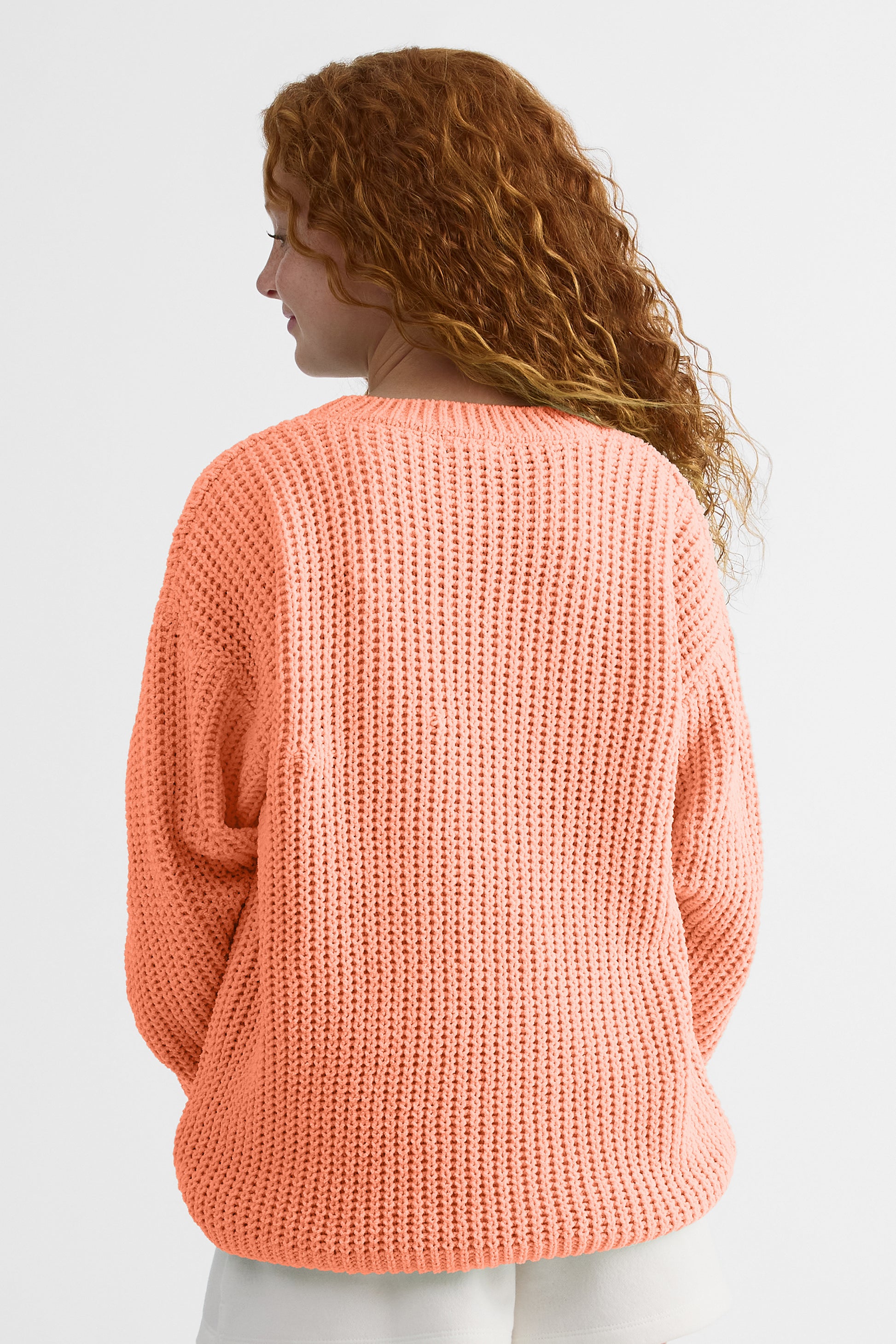 Chandail tricot col rond uni – Ado fille && PECHE
