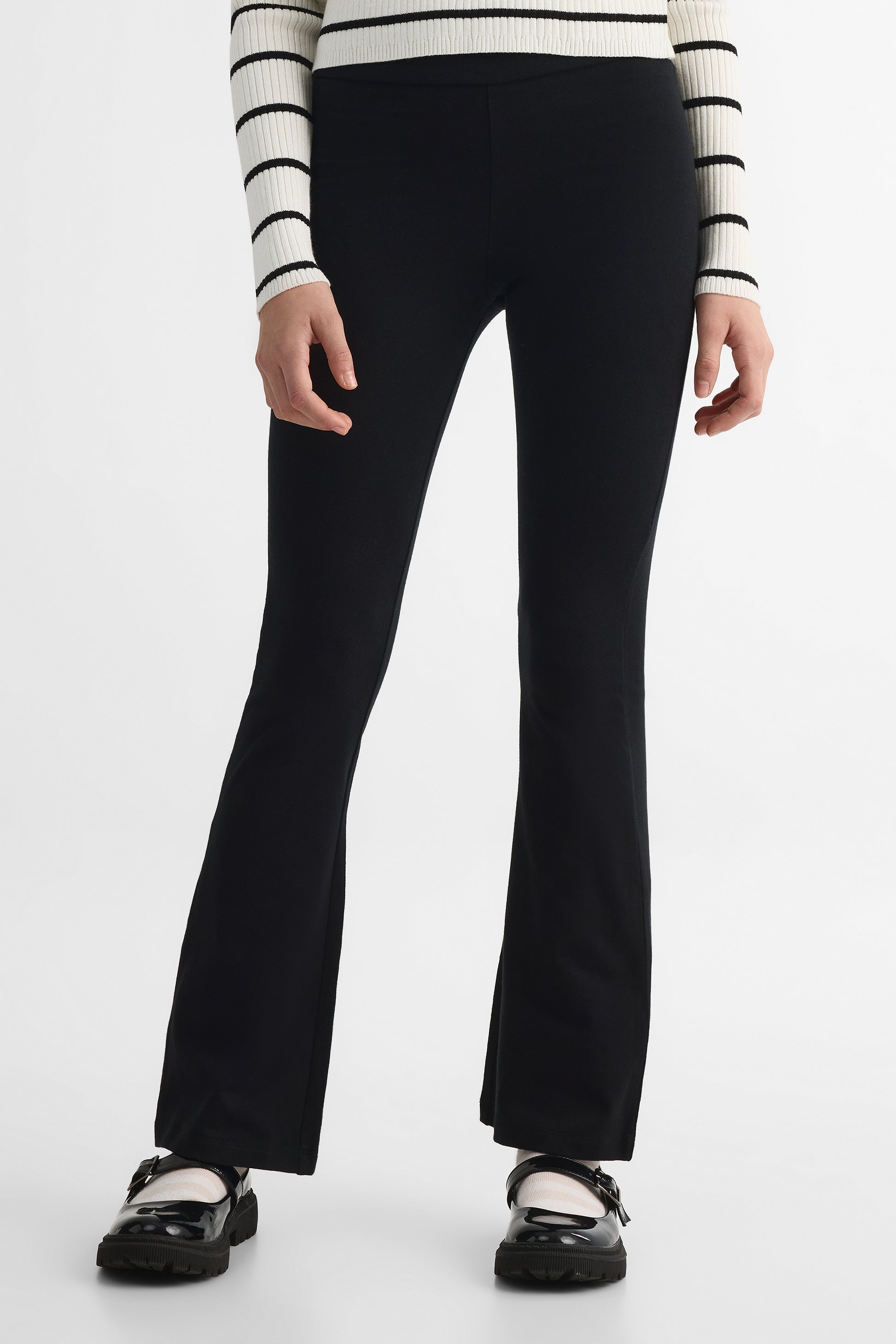 Pantalon style legging jambes larges - Ado fille && NOIR