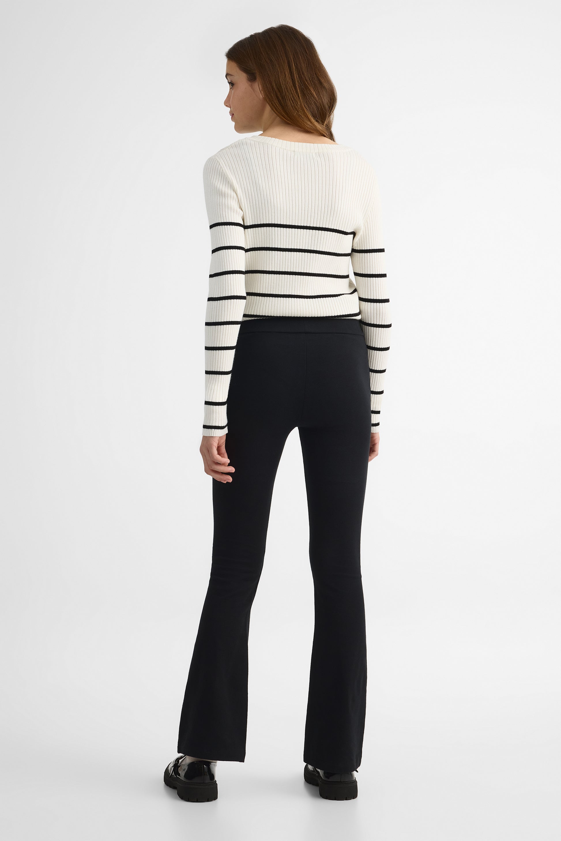 Pantalon style legging jambes larges - Ado fille && NOIR