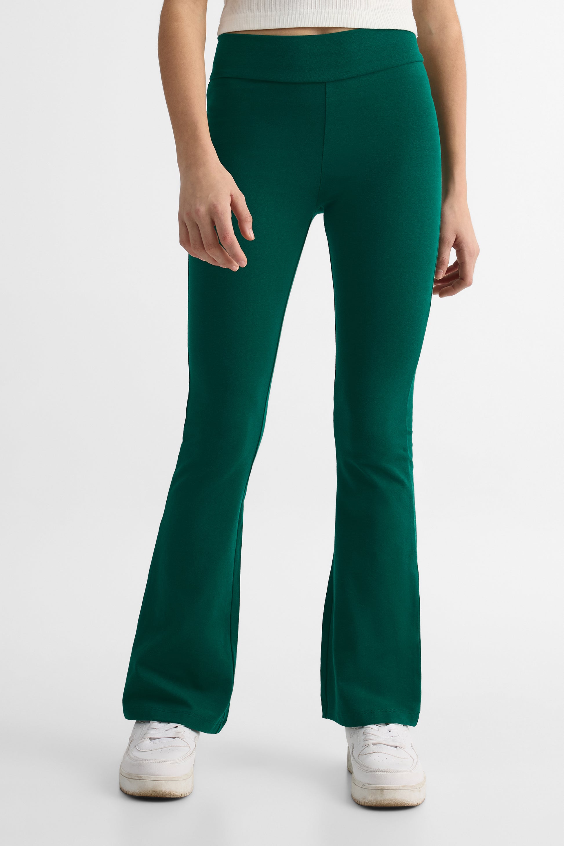 Pantalon style legging jambes larges - Ado fille && VERT