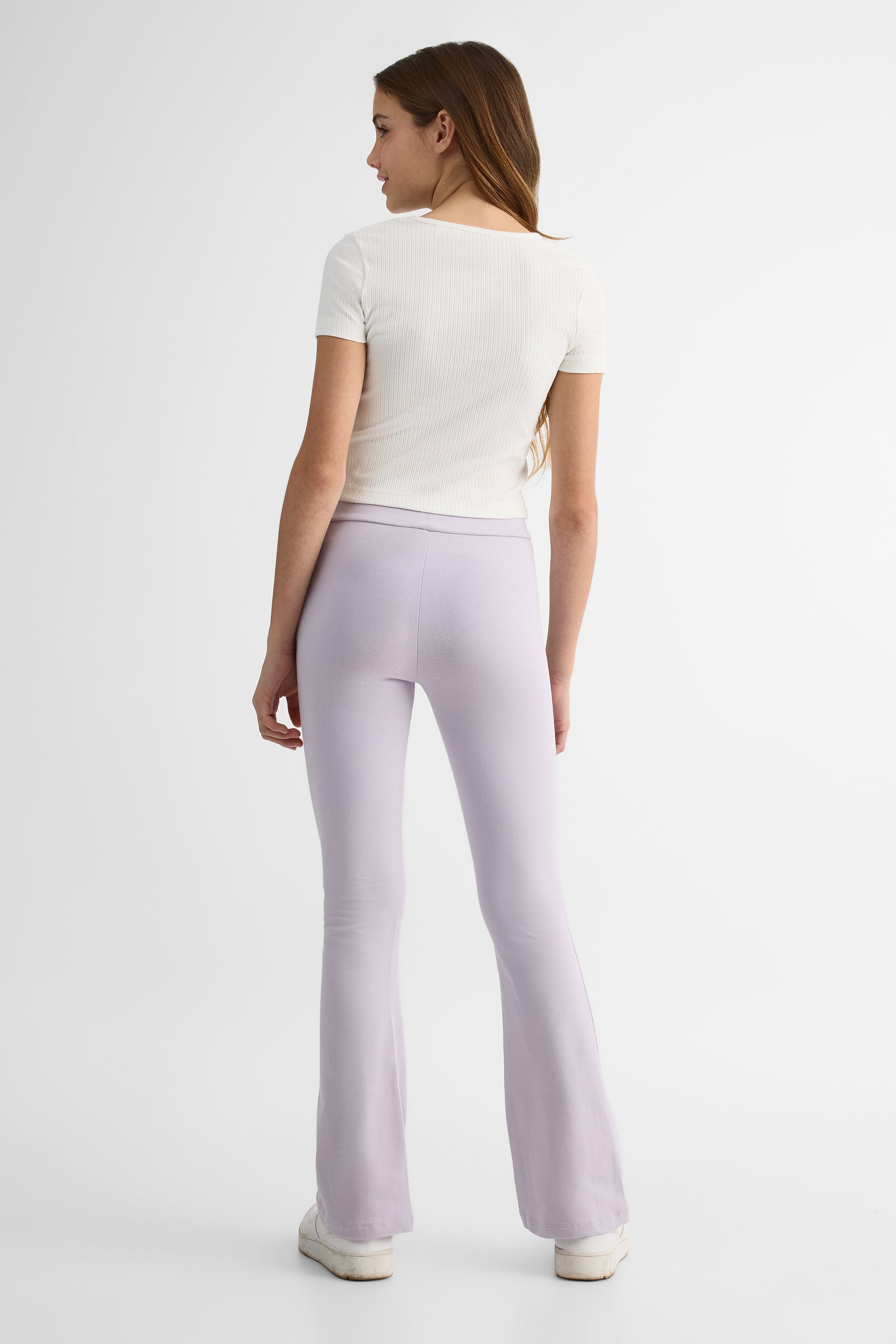 Pantalon style legging jambes larges - Ado fille && MAUVE