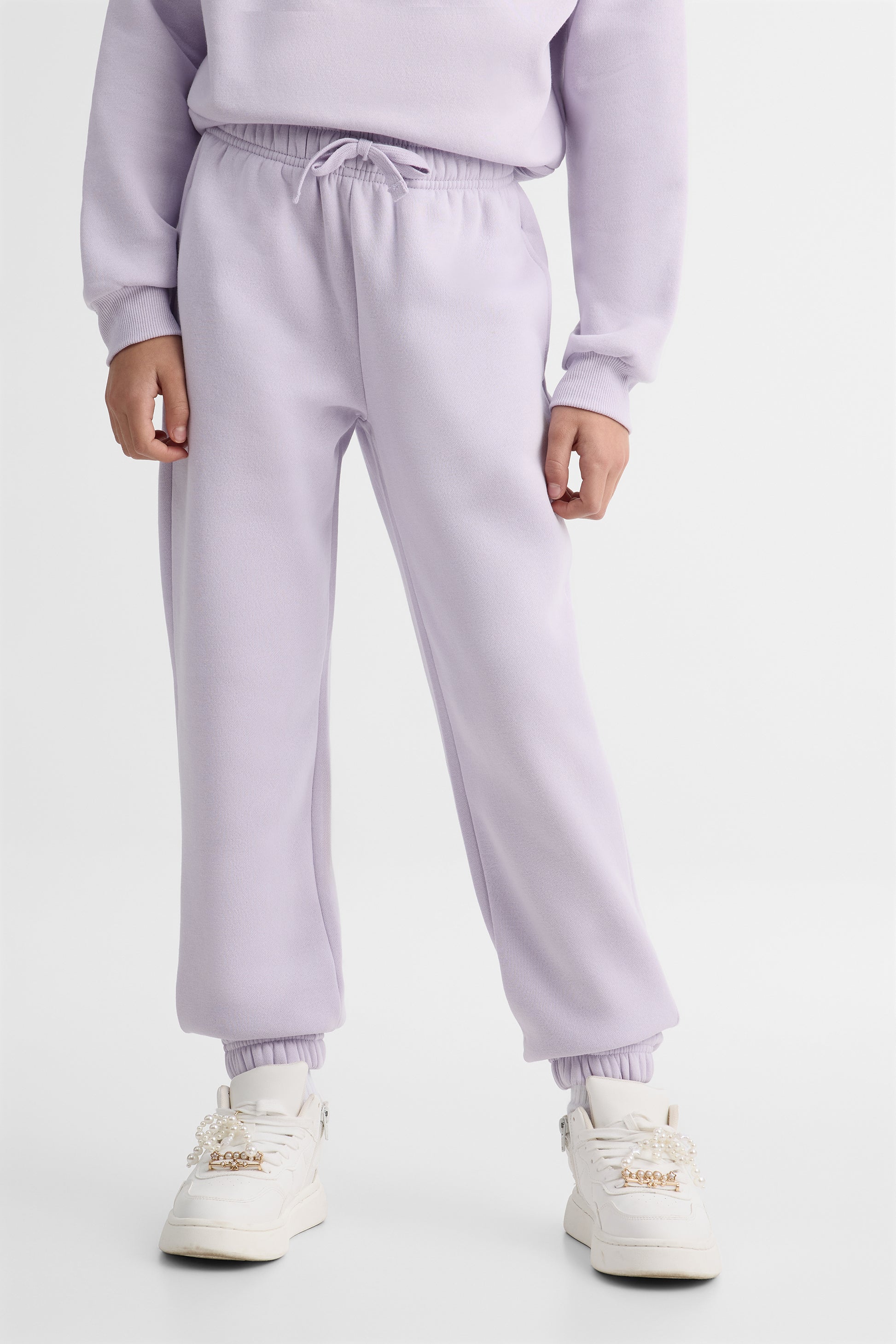 Pantalon jogger en fleece uni – Ado fille && MAUVE
