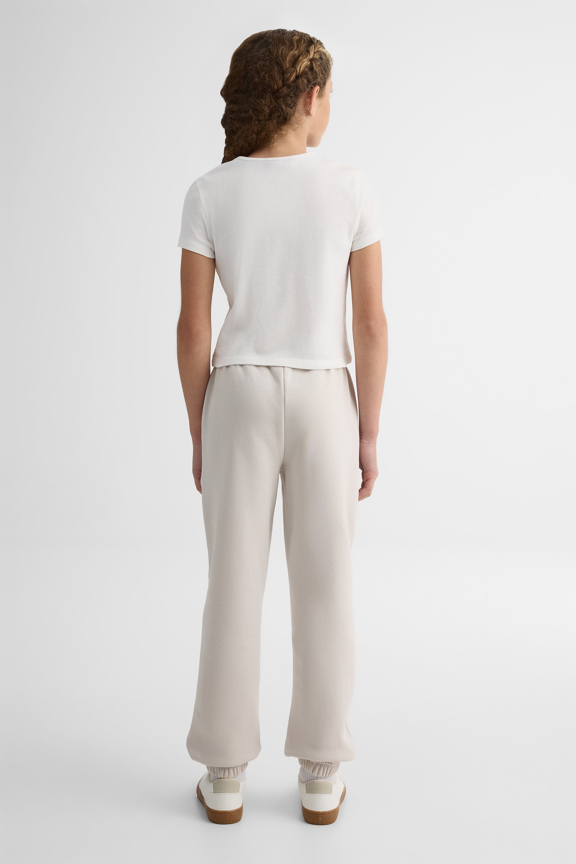 Pantalon jogger en fleece uni – Ado fille && BEIGE