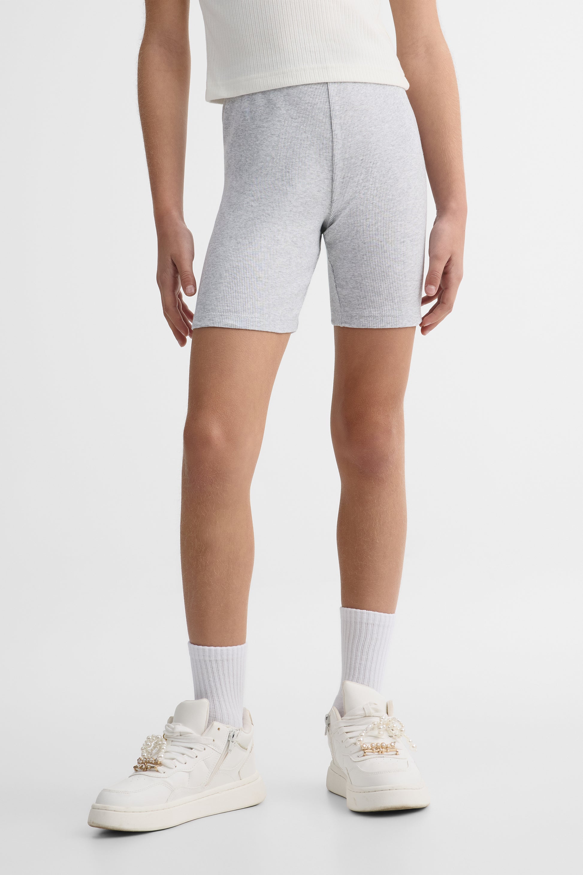 Short stretch uni for teenage girls && GRIS MIXTE
