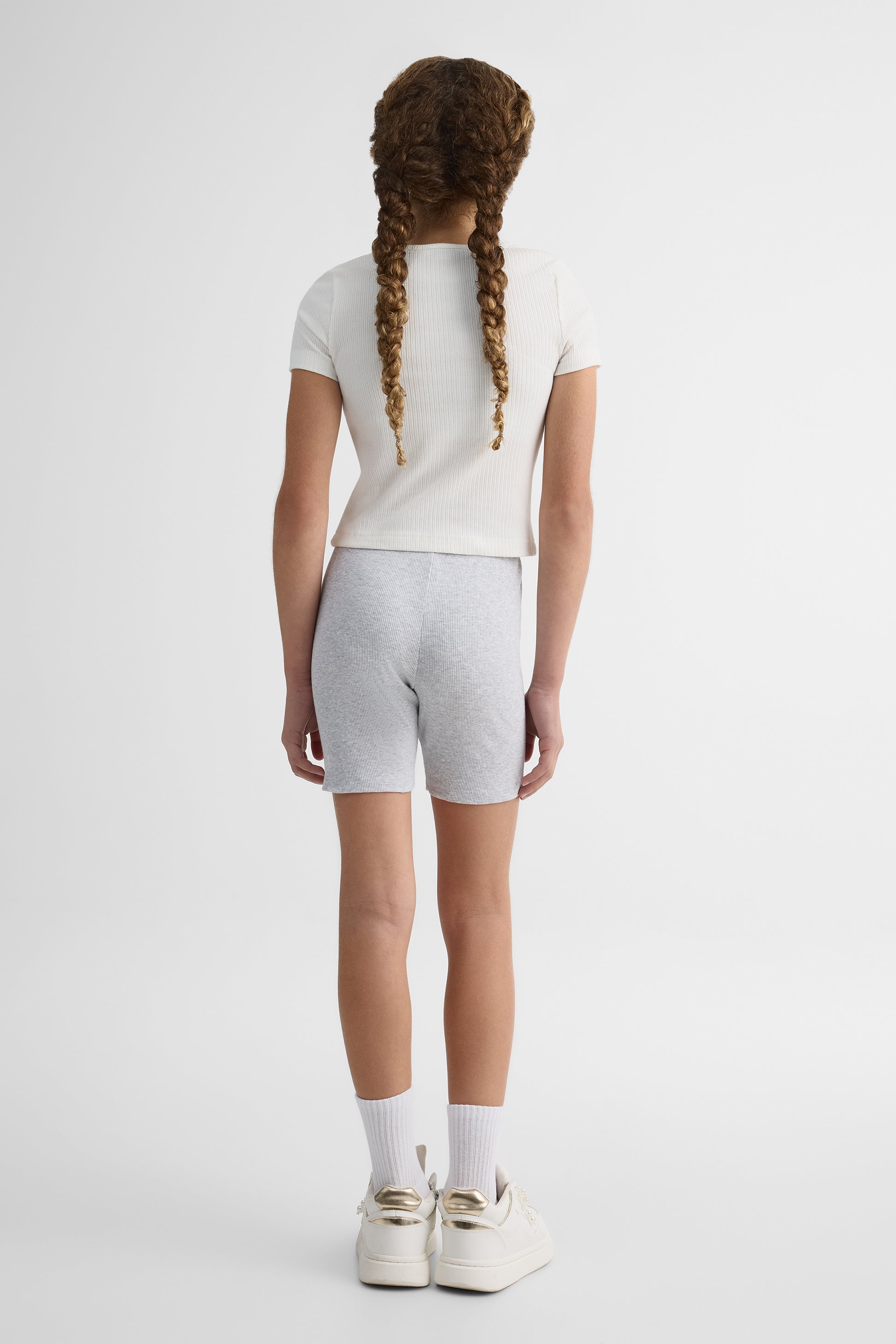 Short stretch uni for teenage girls && GRIS MIXTE