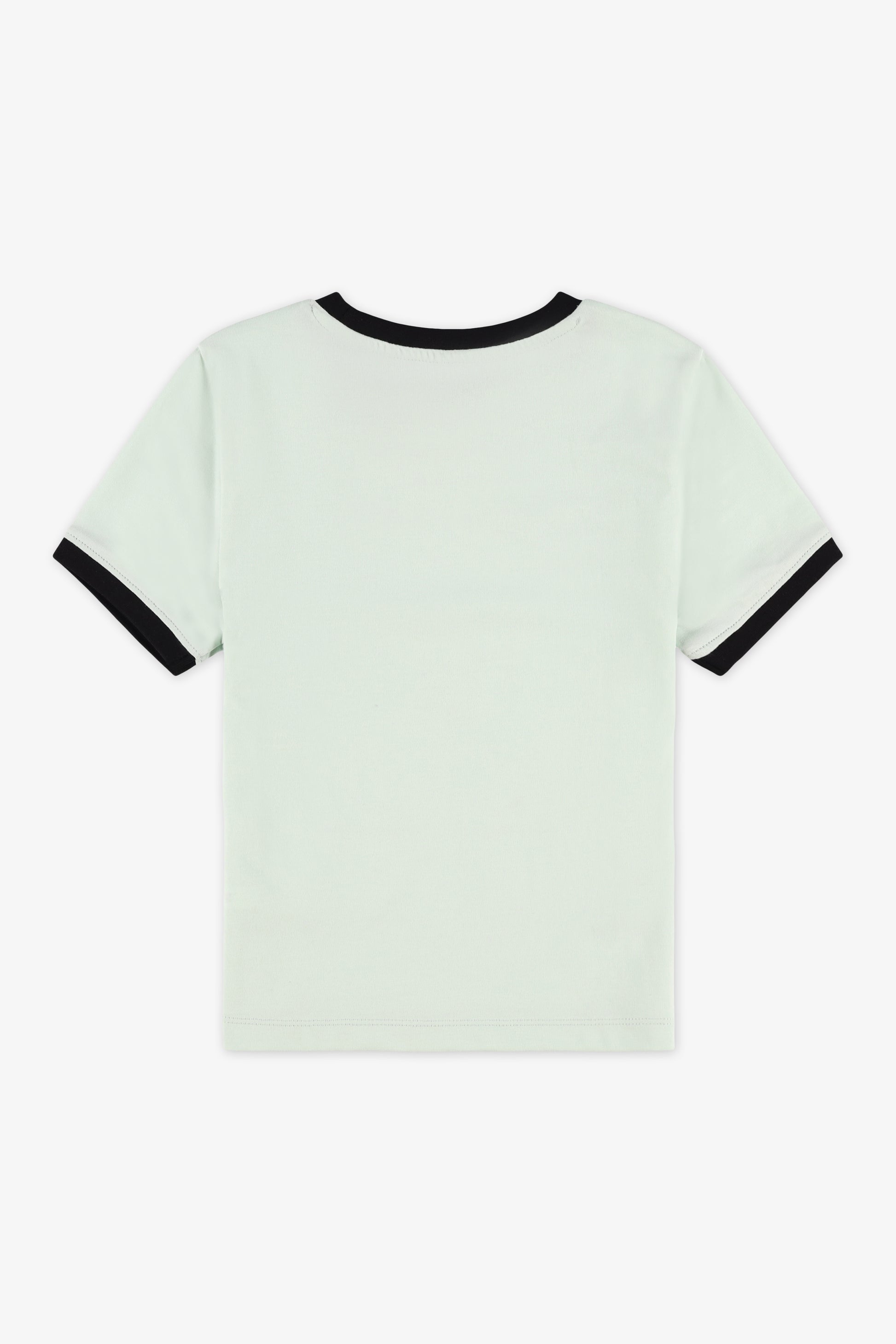 T-shirt graphique semi-crop en jersey - Ado fille && VERT