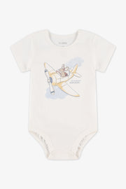 Cache-couche col rond imprimé – Bébé && BLANC