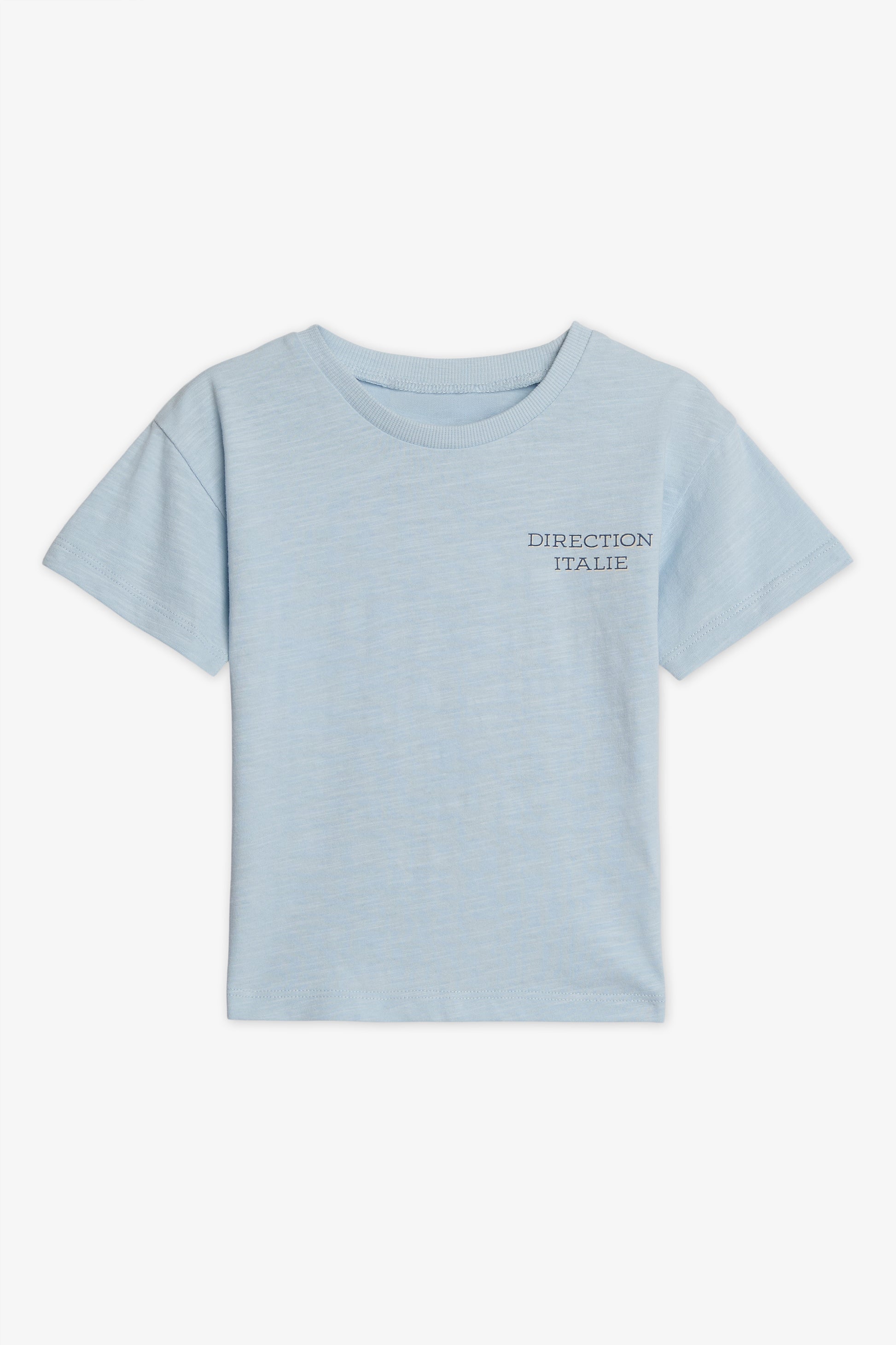 Chandail M/courtes boxy en coton - Bébé garçon && BLEU PALE
