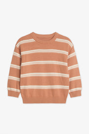 Chandail tricot rayé à manches longues - Bébé garçon && TAUPE MULTI