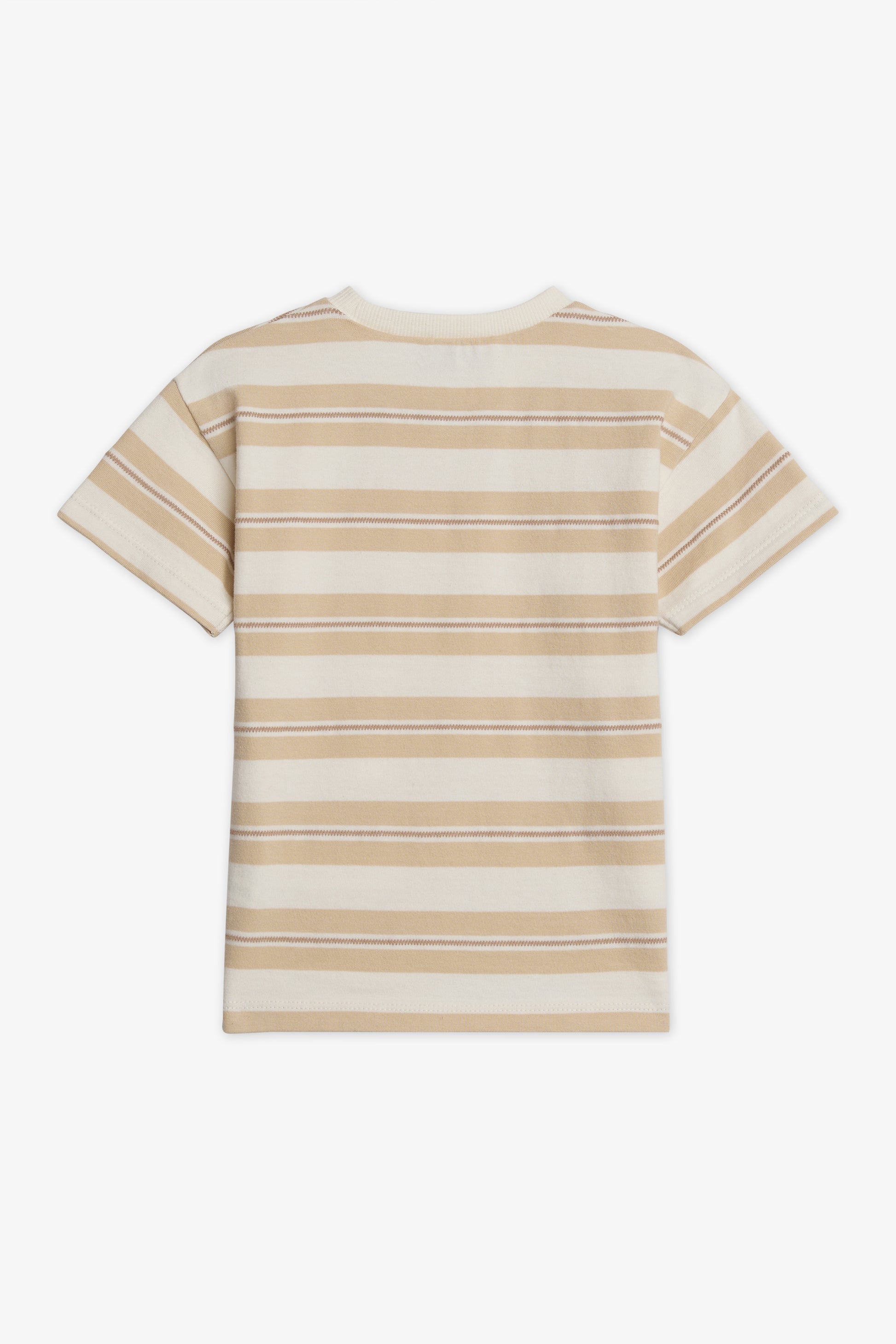 Chandail rayé col rond boxy - Bébé garçon && BRONZÉ
