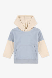 Chandail à capuchon boxy en coton - Bébé garçon && BLEU