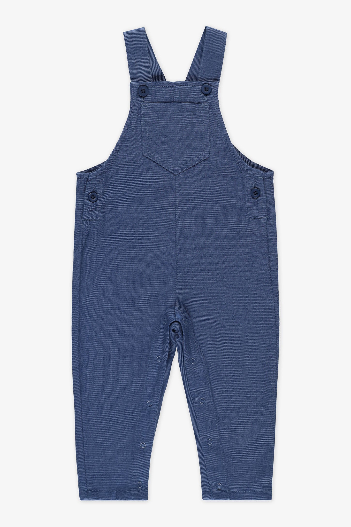 Salopette bretelles ajustables en twill - Bébé garçon && INDIGO
