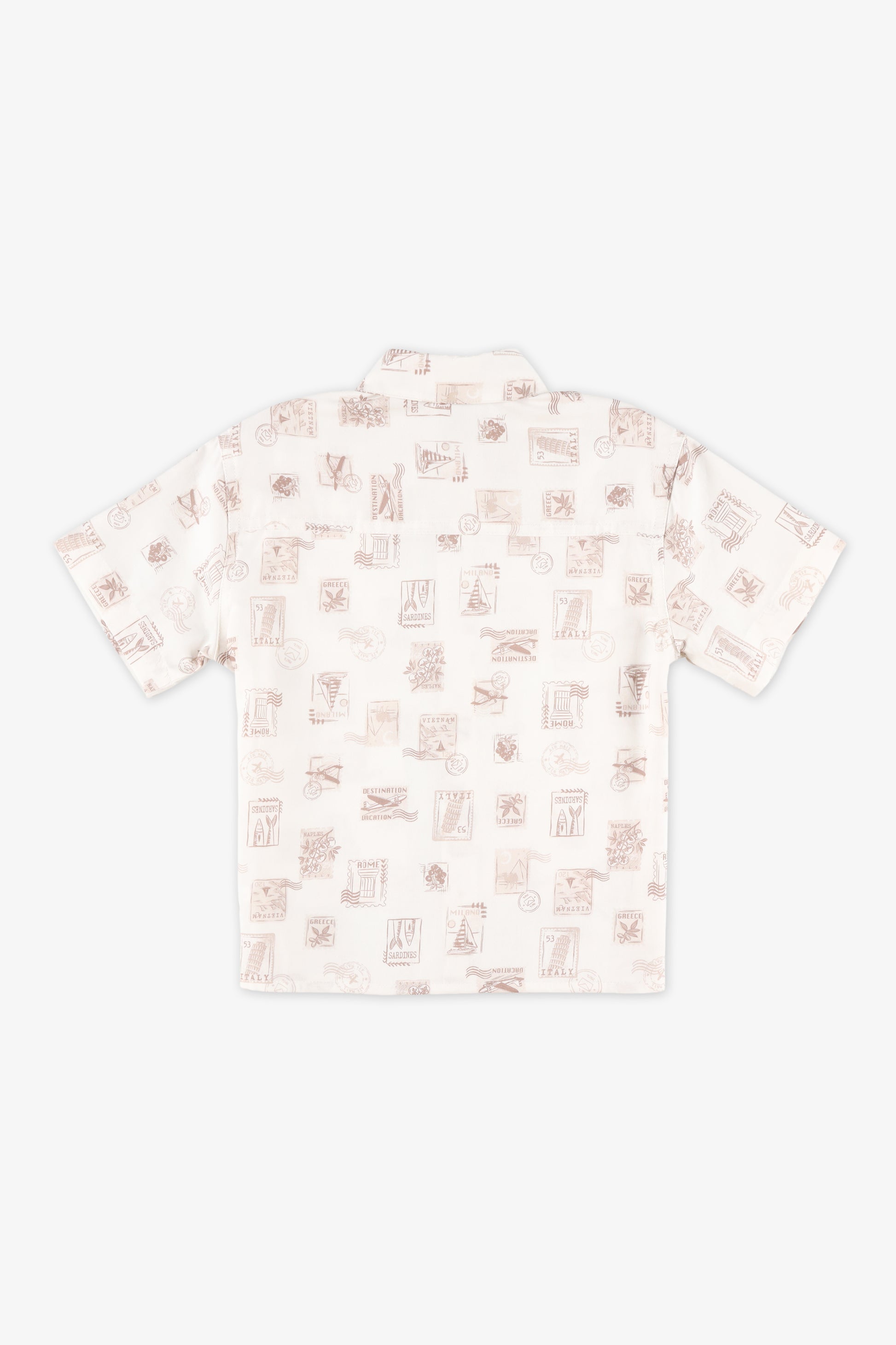 Chemise M/courtes boxy avec poche - Enfant garçon && BLANC MULTI