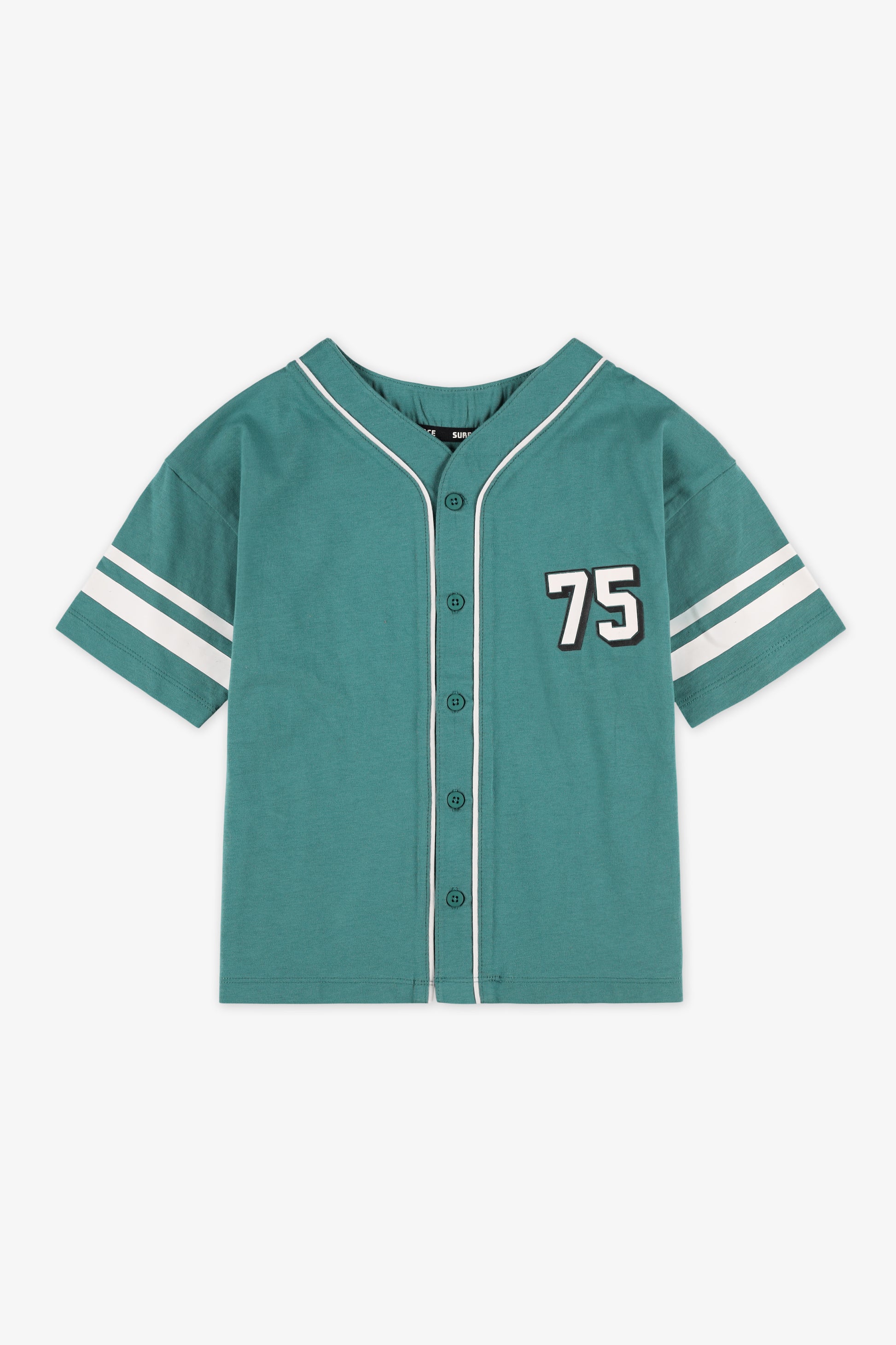 Chandail baseball m/courtes oversize - Enfant garçon && TURQUOISE