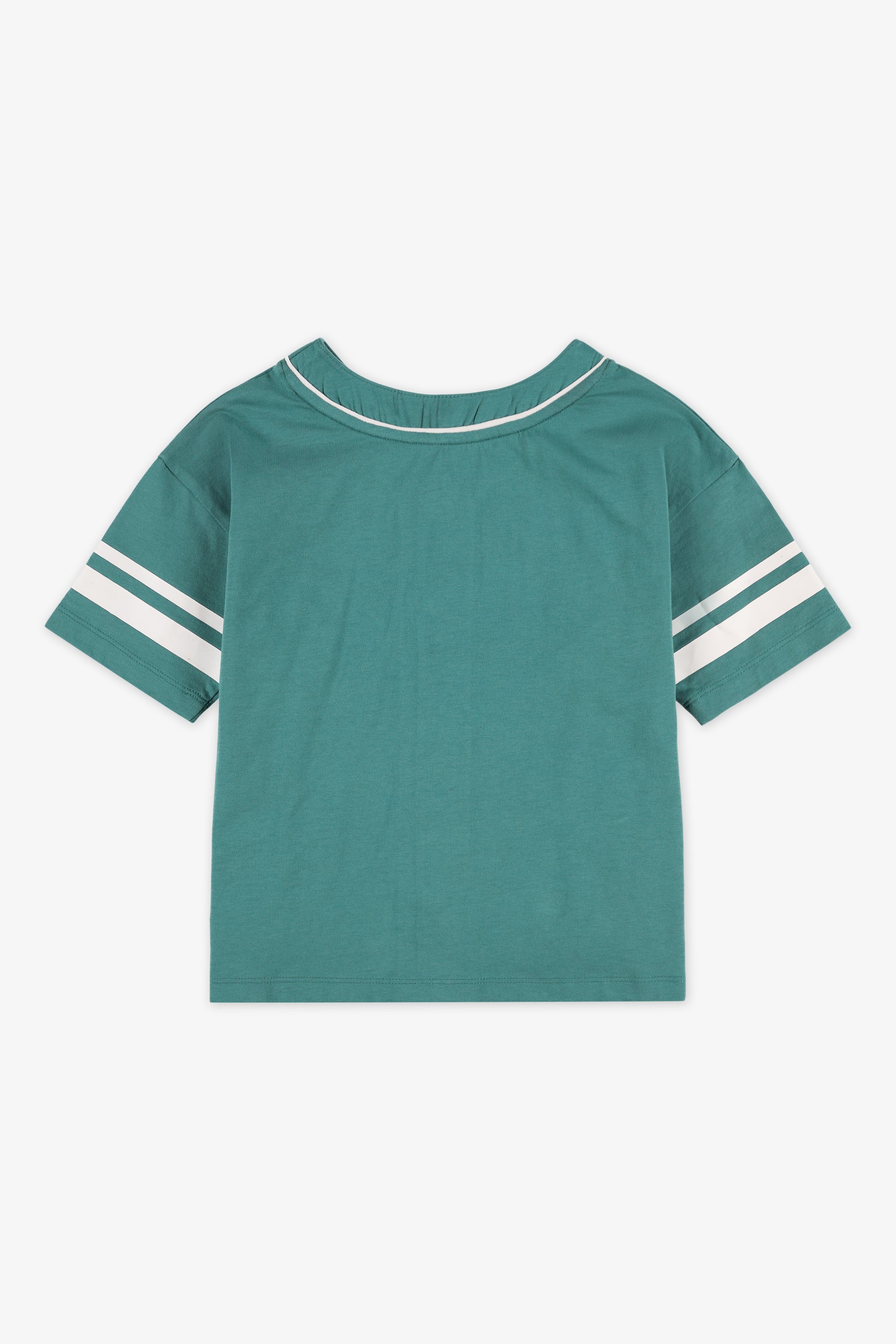 Chandail baseball m/courtes oversize - Enfant garçon && TURQUOISE
