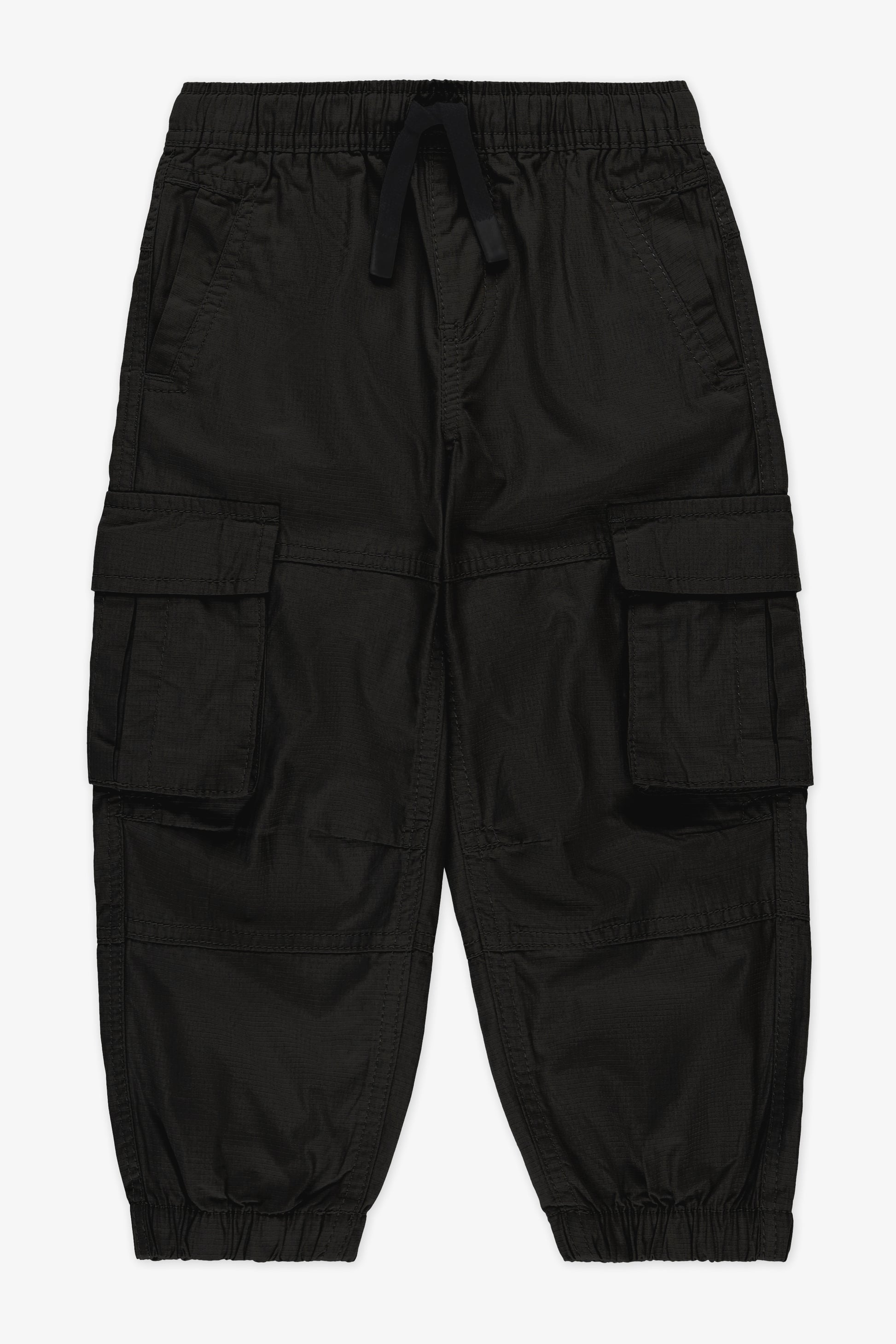 Pantalon parachute élastique avec poches - Enfant garçon && NOIR