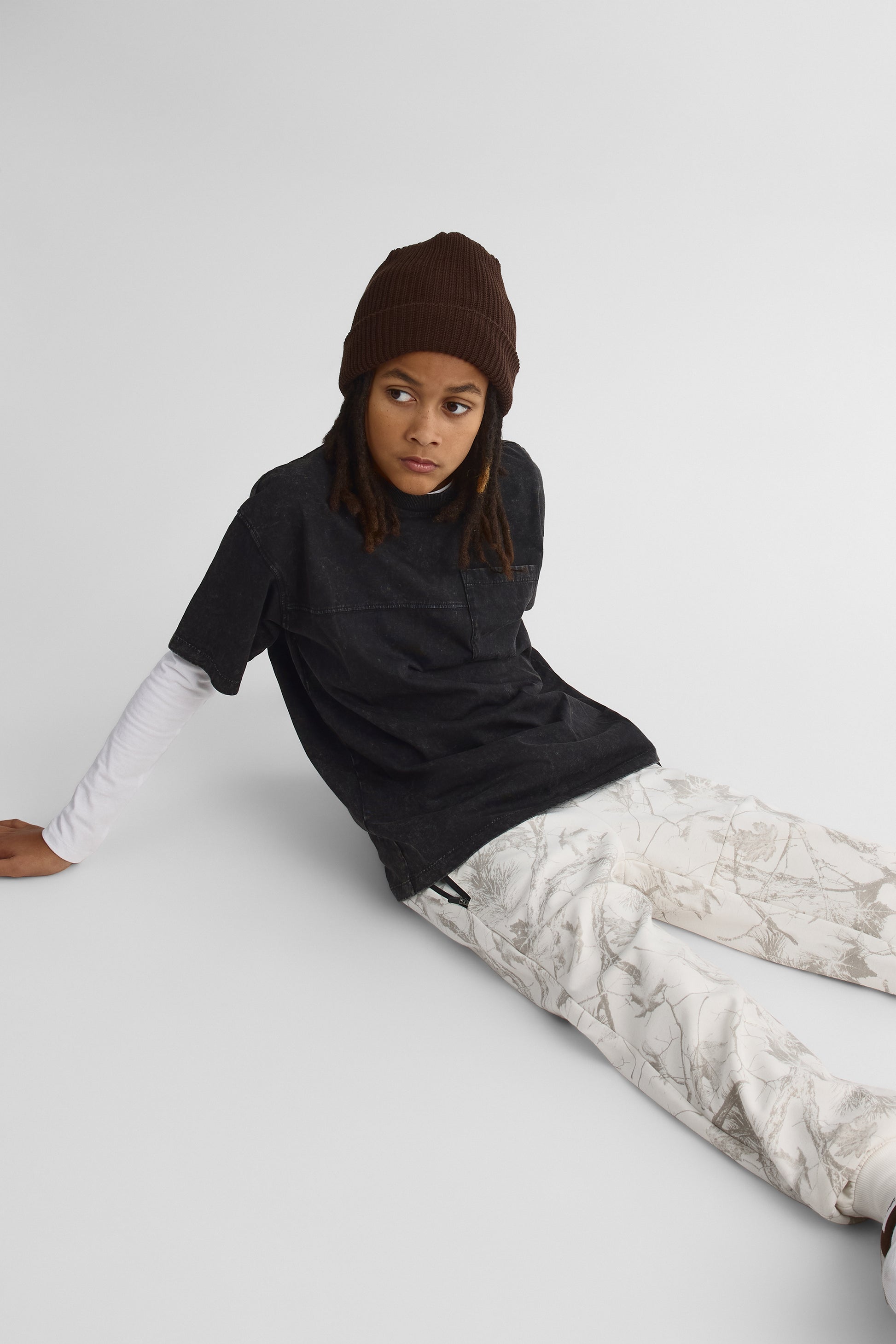 Jogger élastique avec poches - Ado garçon && GRIS MULTI