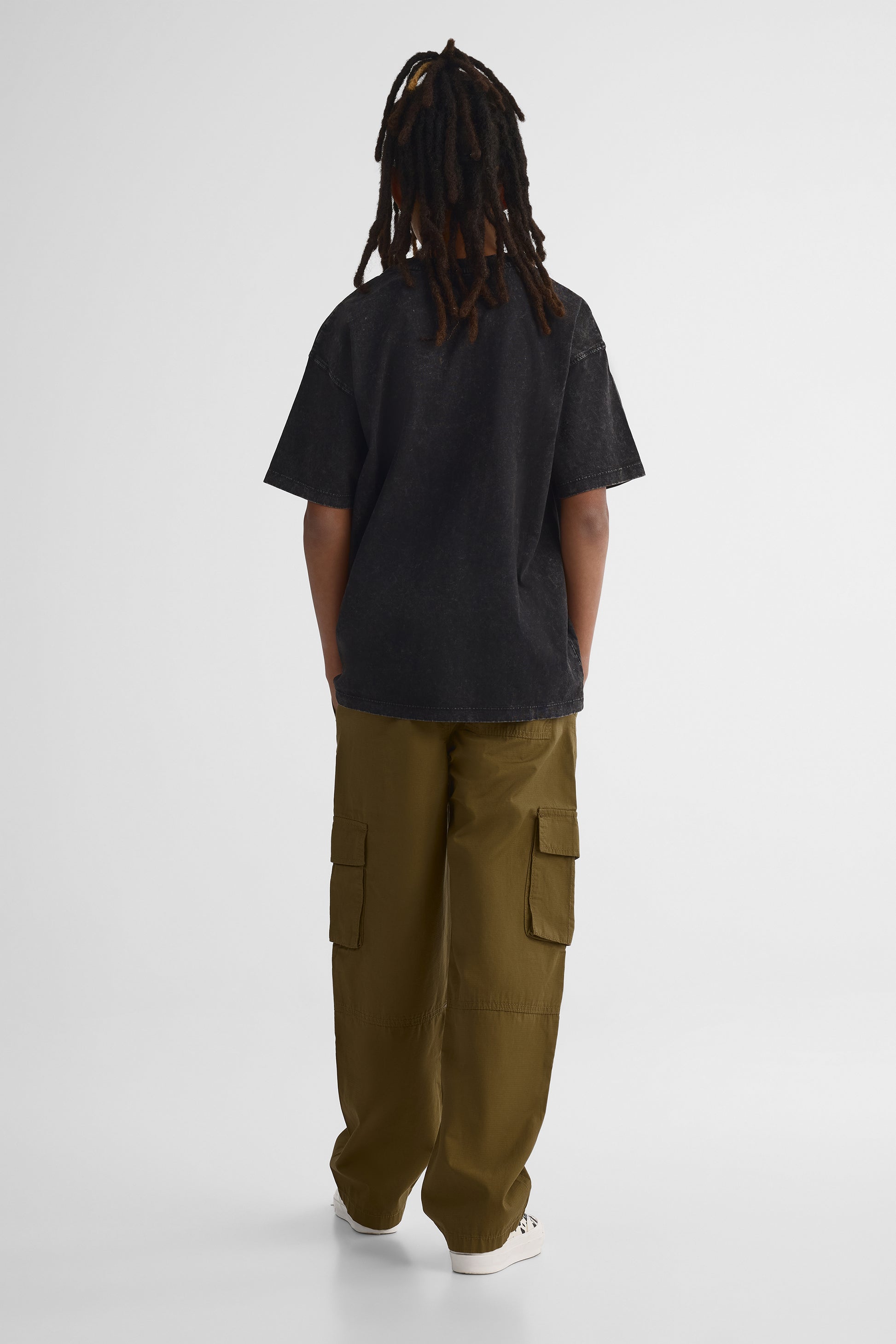 Pantalon cargo élastique loose fit - Ado garçon && BRONZE